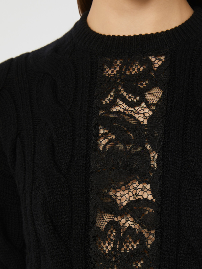 NOSTOC Wool and cashmere jumper with lace 5