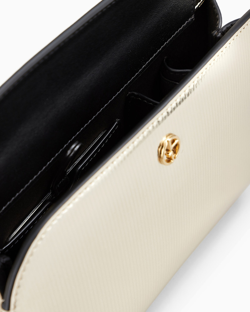 STRIPED, LAMÉ-LEATHER LA PRIMA CLUTCH BAG 4