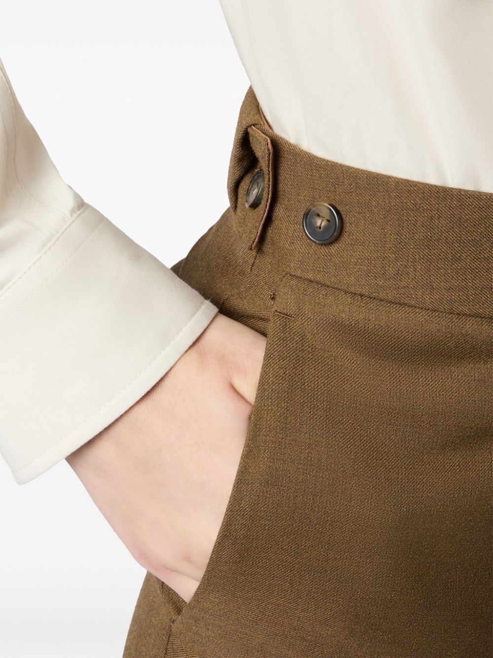 pressed-crease straight trousers - 4