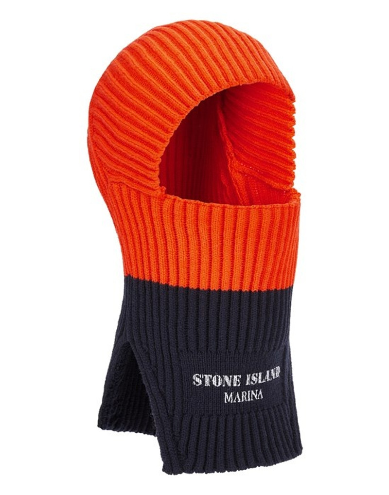 N02XD STONE ISLAND MARINA_PRINTED PURE WOOL FULL RIB LOBSTER RED 1