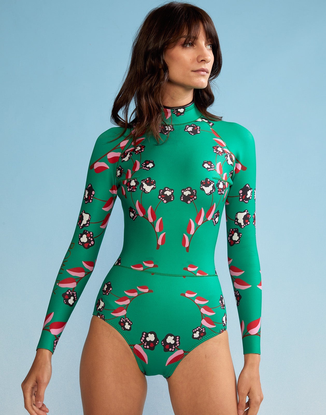 Vine Floral High Cut Wetsuit - 2