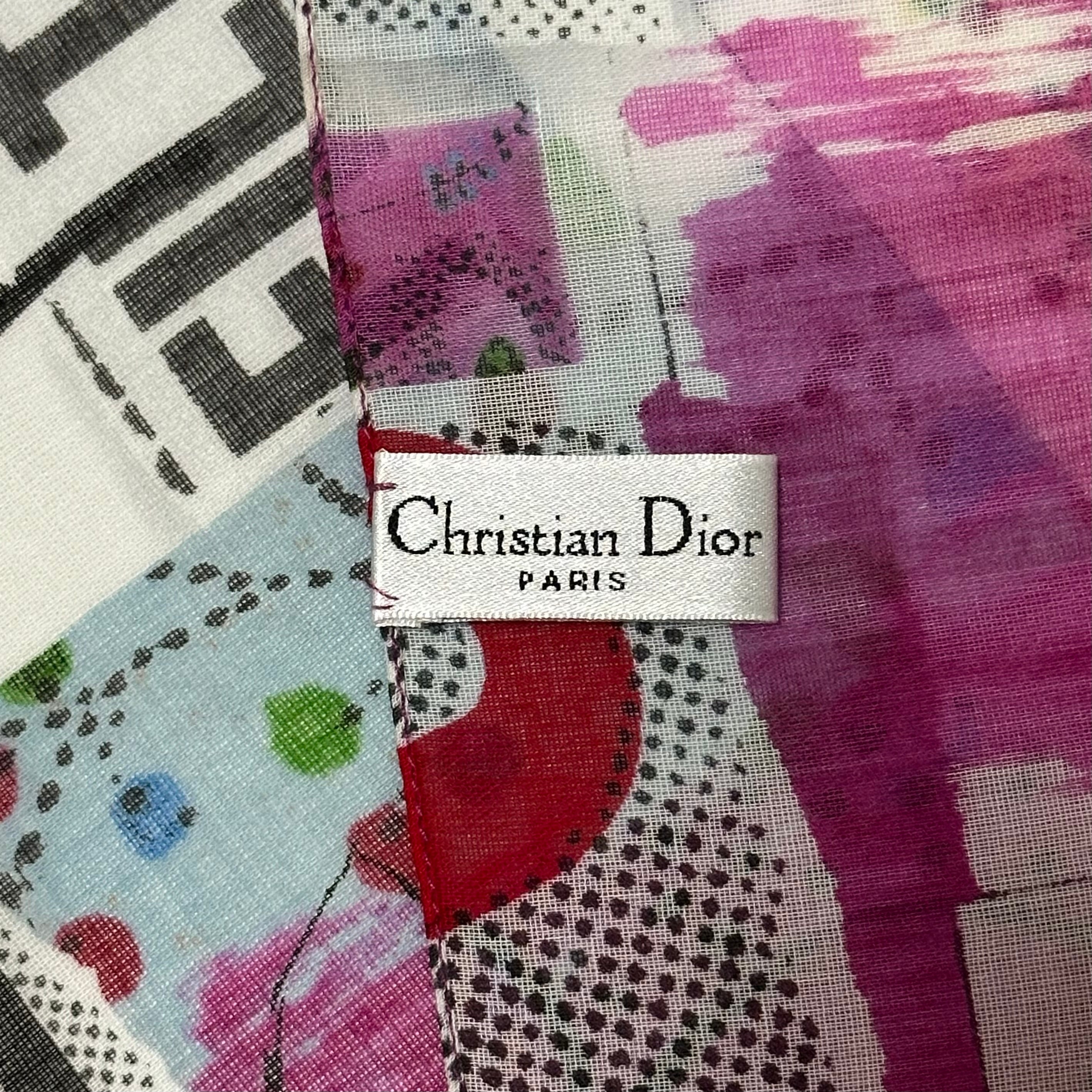 CHRISTIAN DIOR Spring Summer 2003 "FILTH" Cotton Scarf - 3