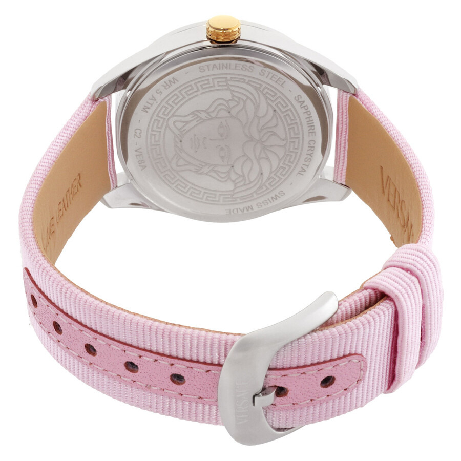 Versace Quartz Ladies Pink Guilloche Dial Watch VE8A00124 - 3