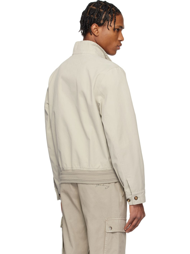 Taupe Cotton Harrington Jacket 3