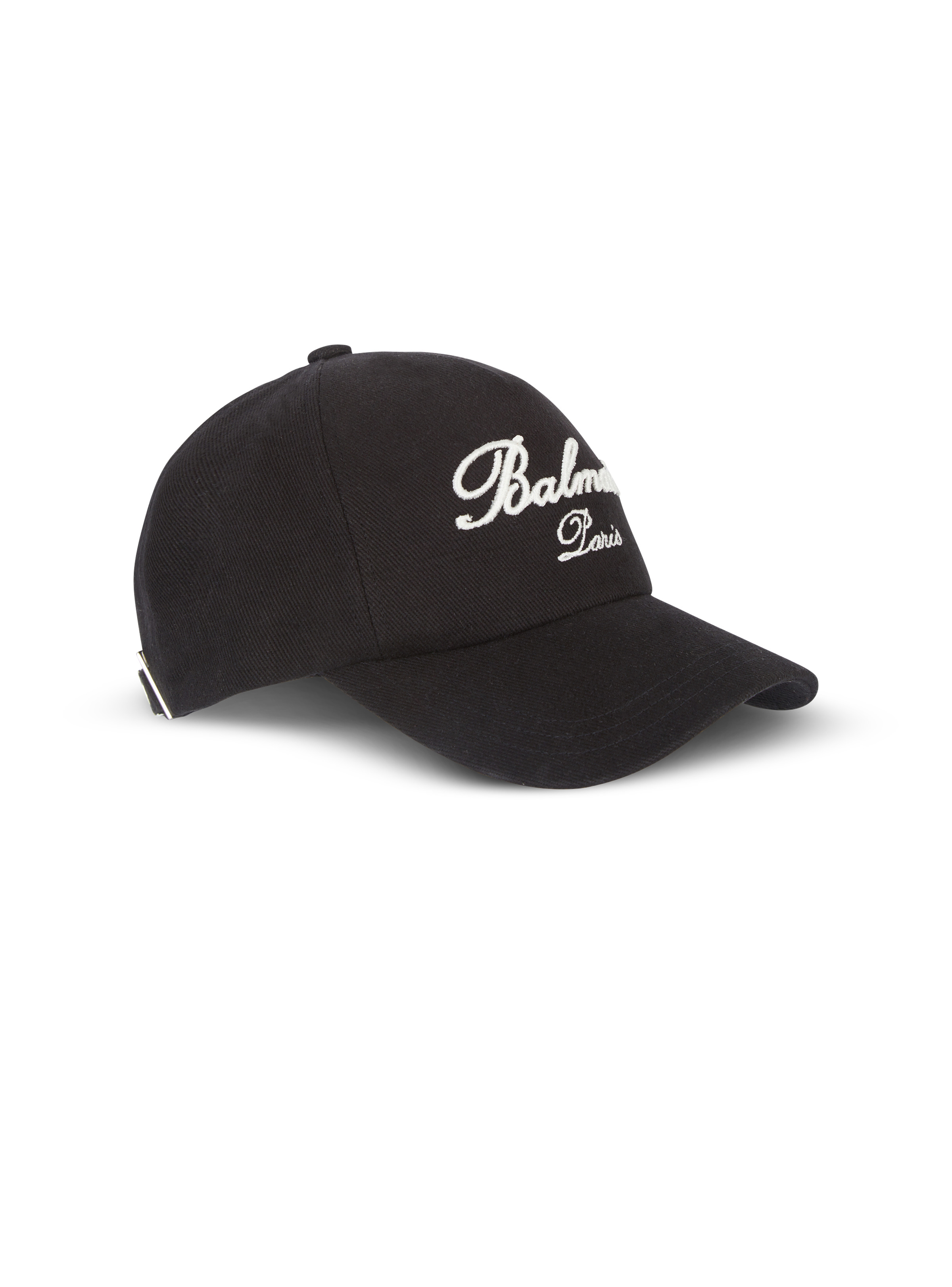 Cotton cap with Balmain Signature embroidery - 3