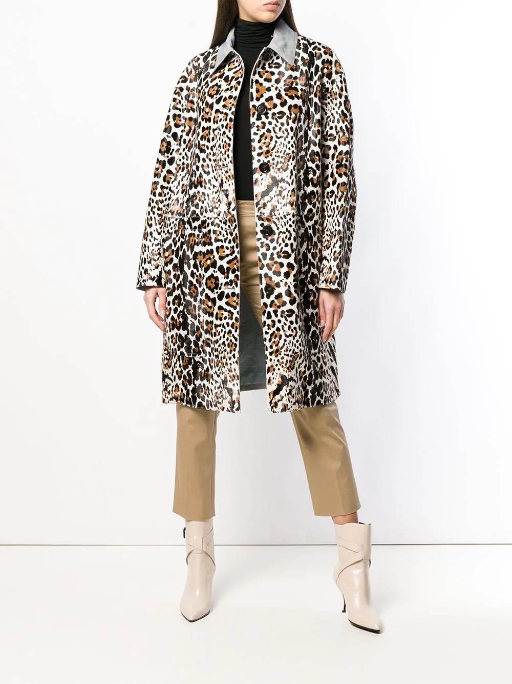 leopard print coat - 2