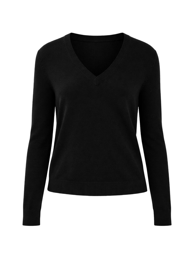 V-neck knitted sweater 1