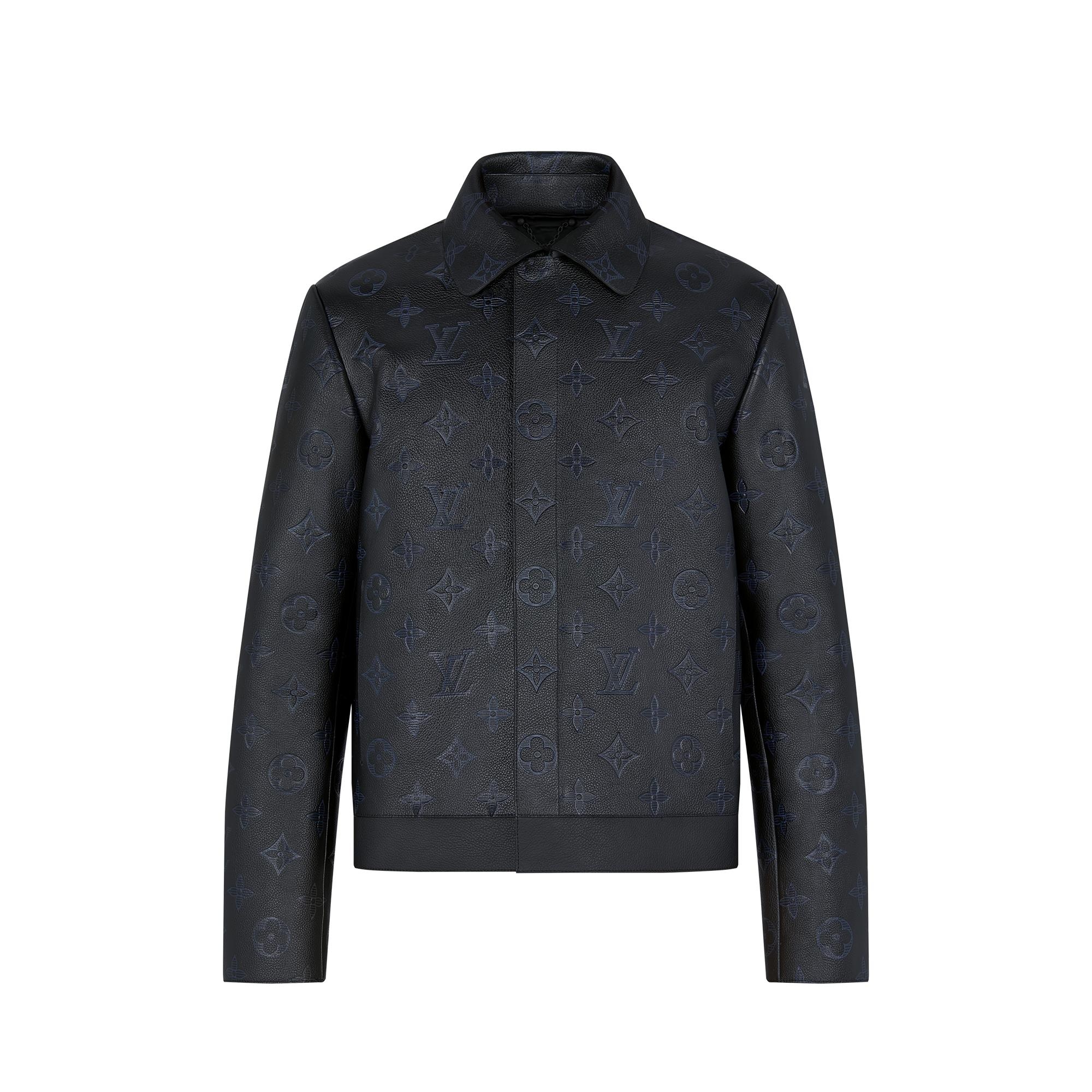 Shadow Monogram Embossed Leather Blouson - 1