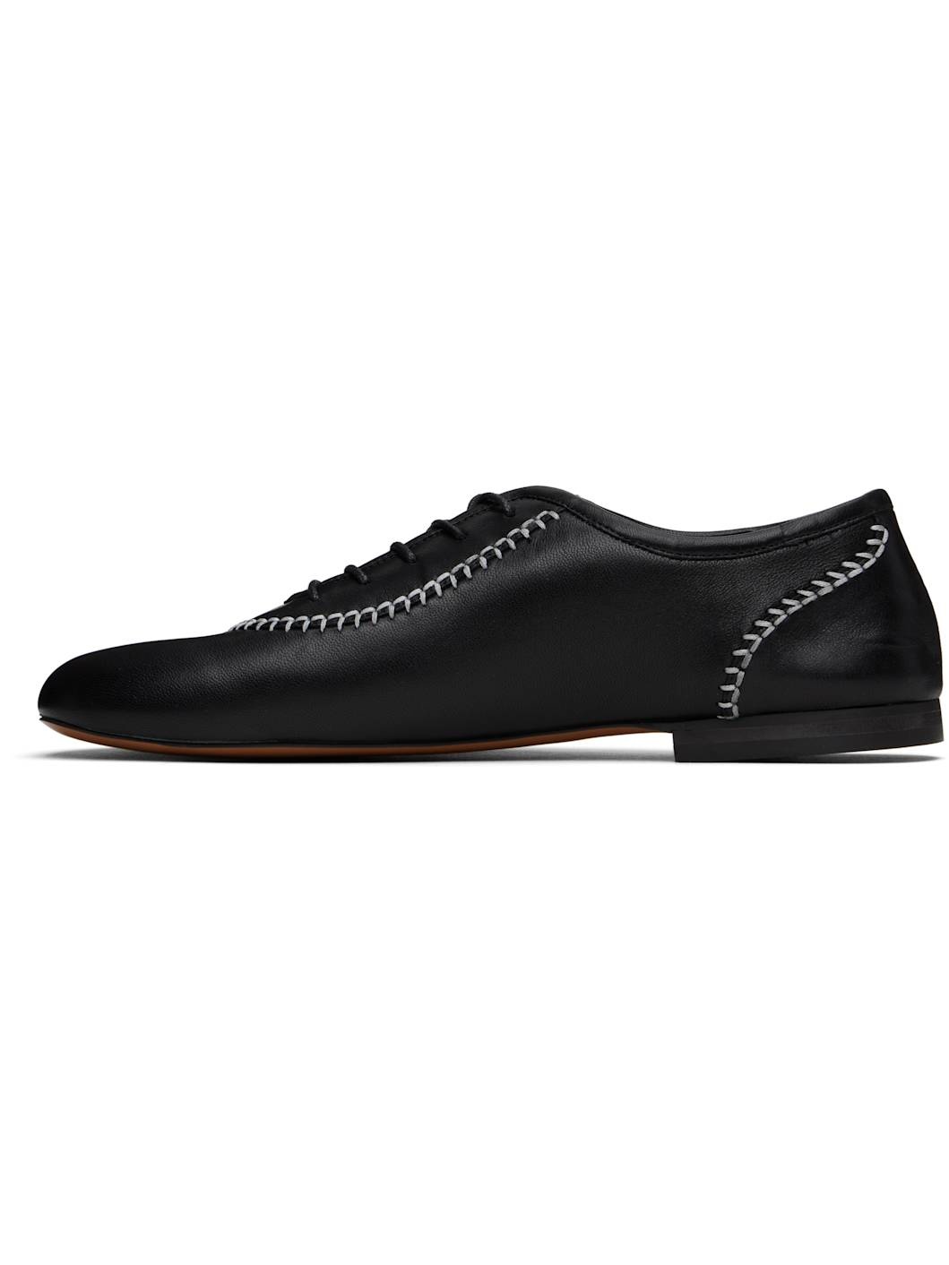 Black Lace-Up Oxfords - 3
