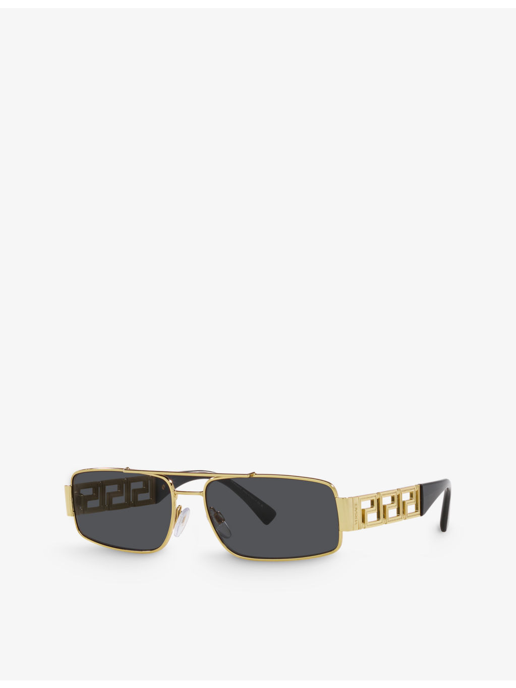 VE2257 Greca-hardware rectangle-frame metal sunglasses - 2