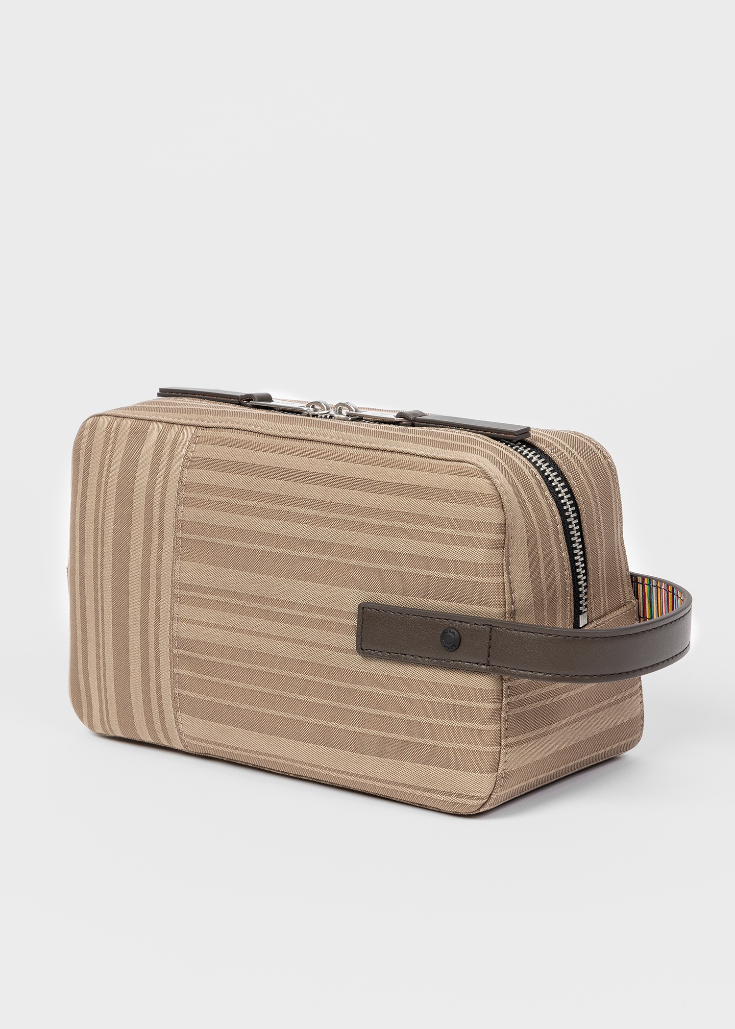 Sand 'Shadow Stripe' Wash Bag - 7