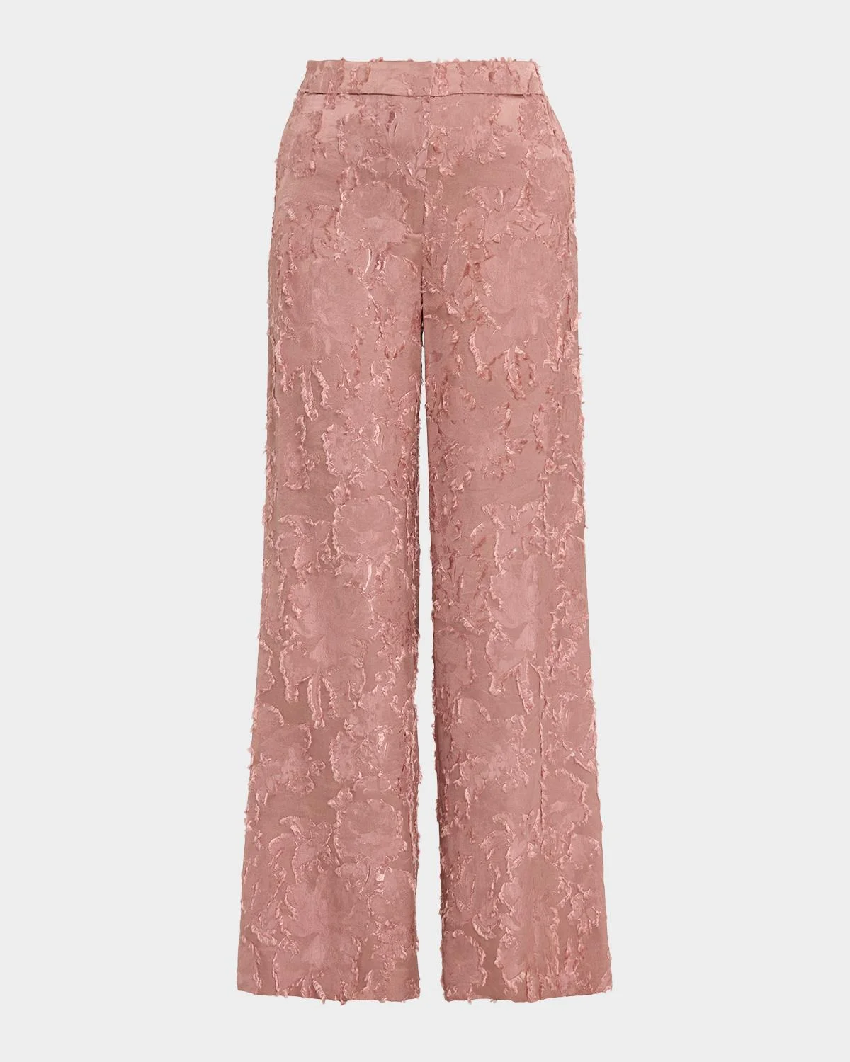 Alma Wide-Leg Fringe Jacquard Pants - 1
