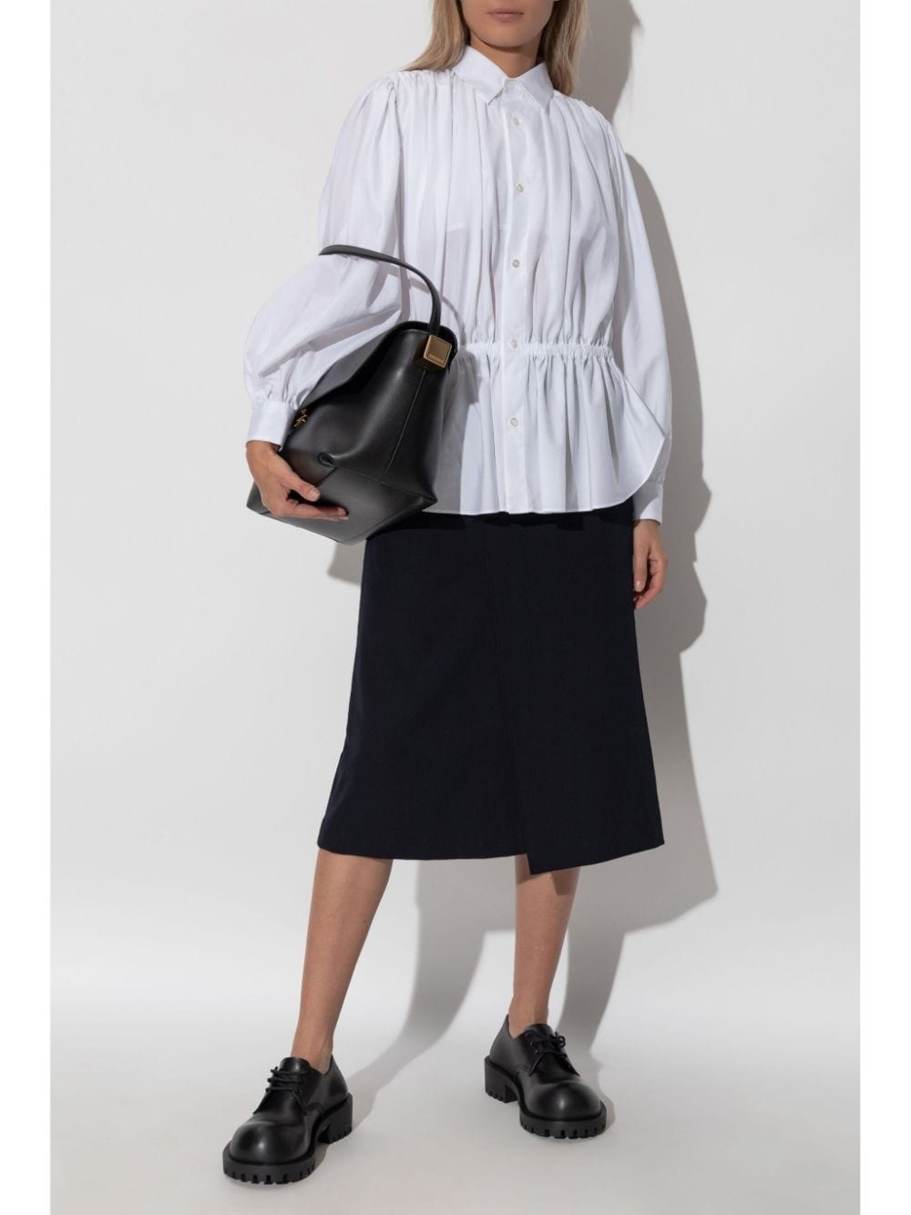 ruched-detail shirt - 2