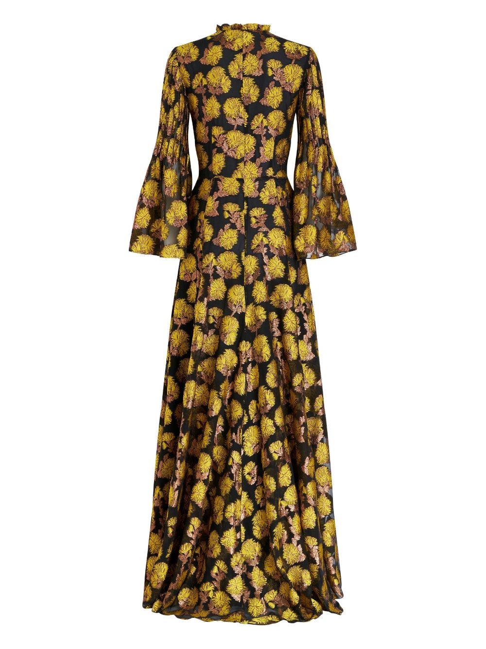 Dahlia-print pleated maxi dress - 6