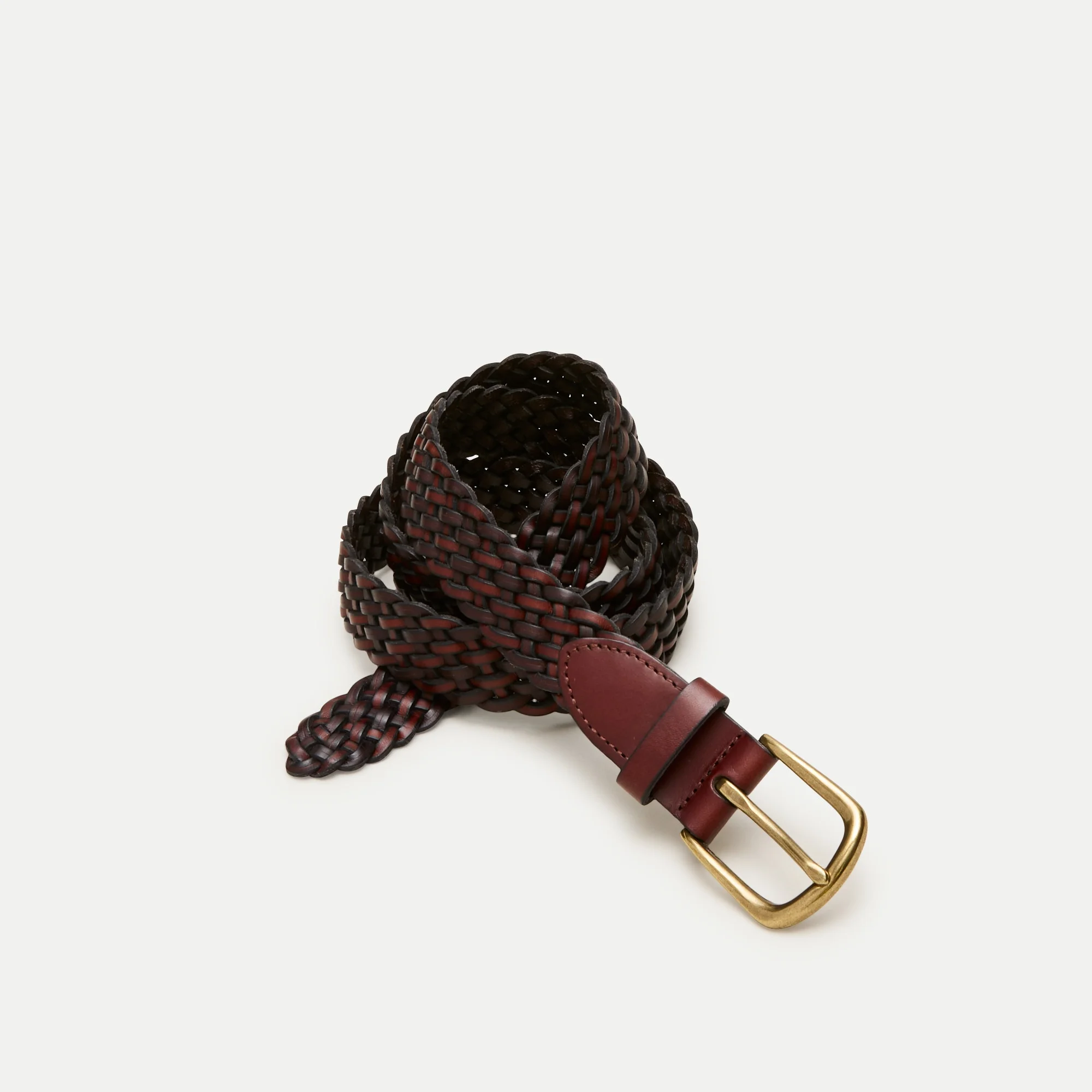 Braided leather belt - 1