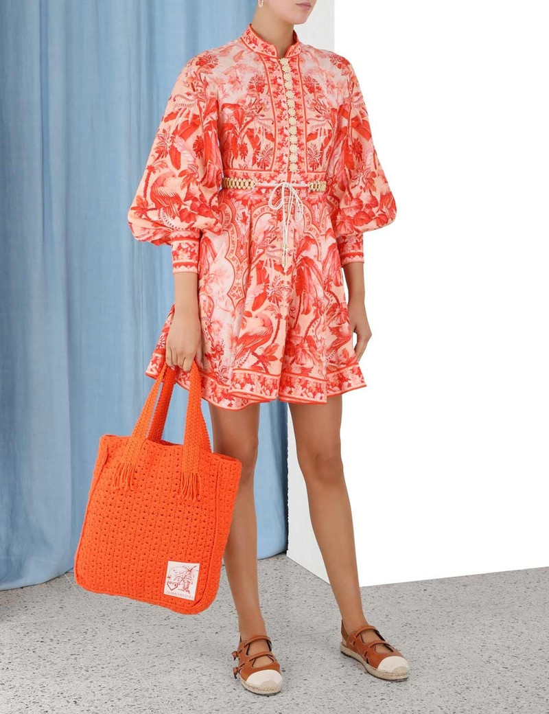 LYRE BILLOW SLEEVE MINI DRESS 3