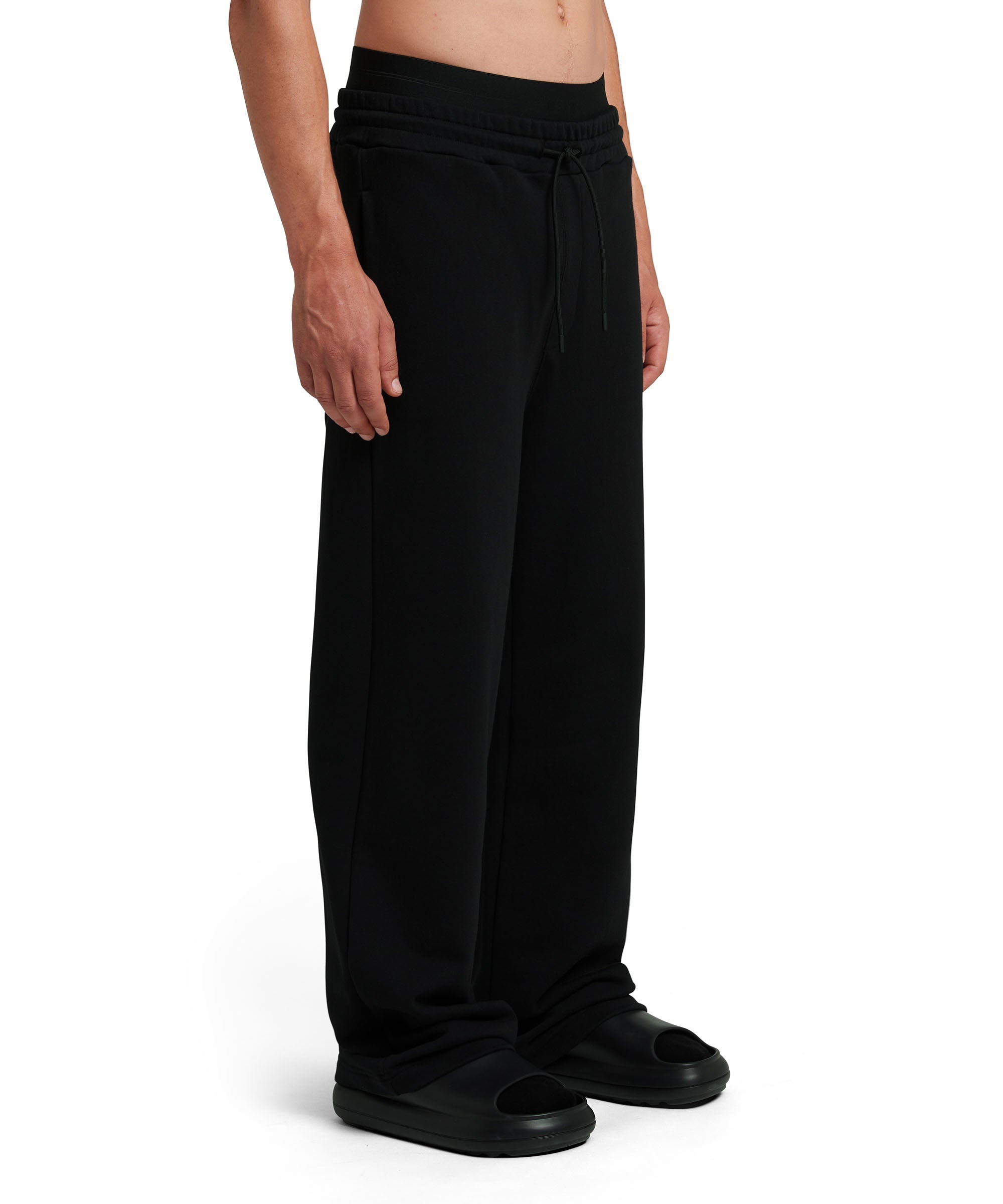 Sweat pants with double elastic waistband logo - 4