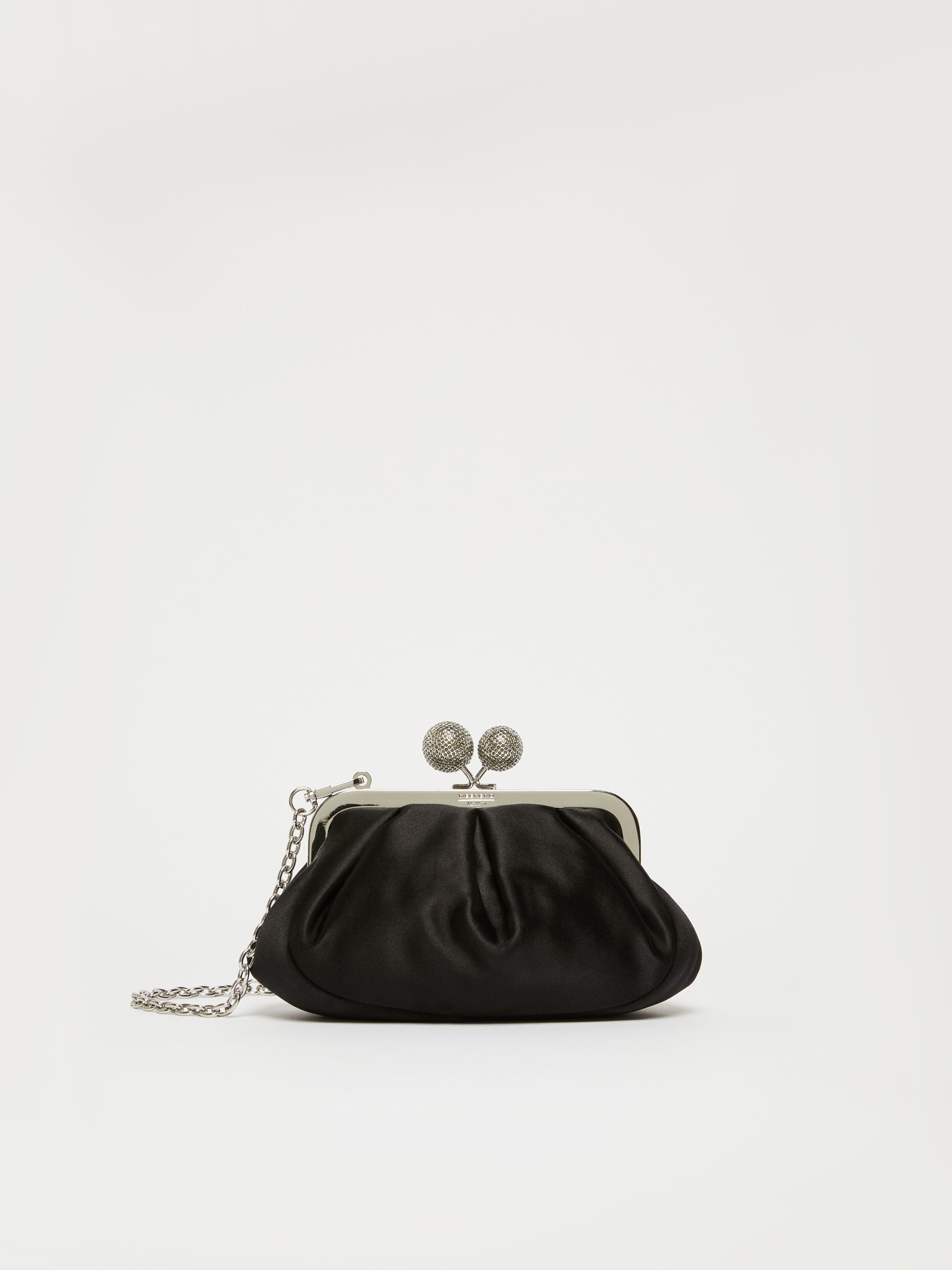 EMMY Small satin Pasticcino Bag with rhinestones - 1