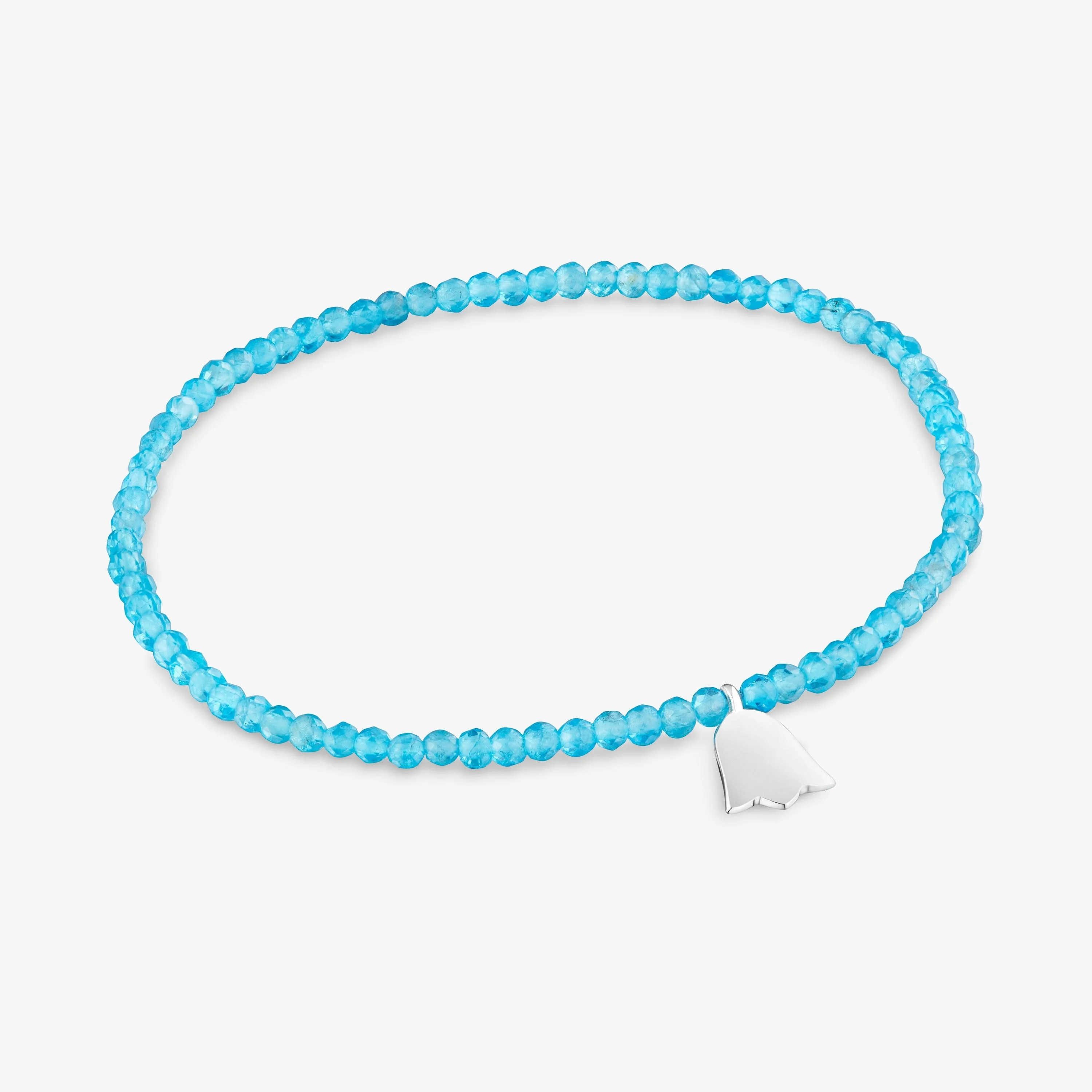 Elastic Bracelet with neon apatite and silver tulip TOUS Motifs - 1