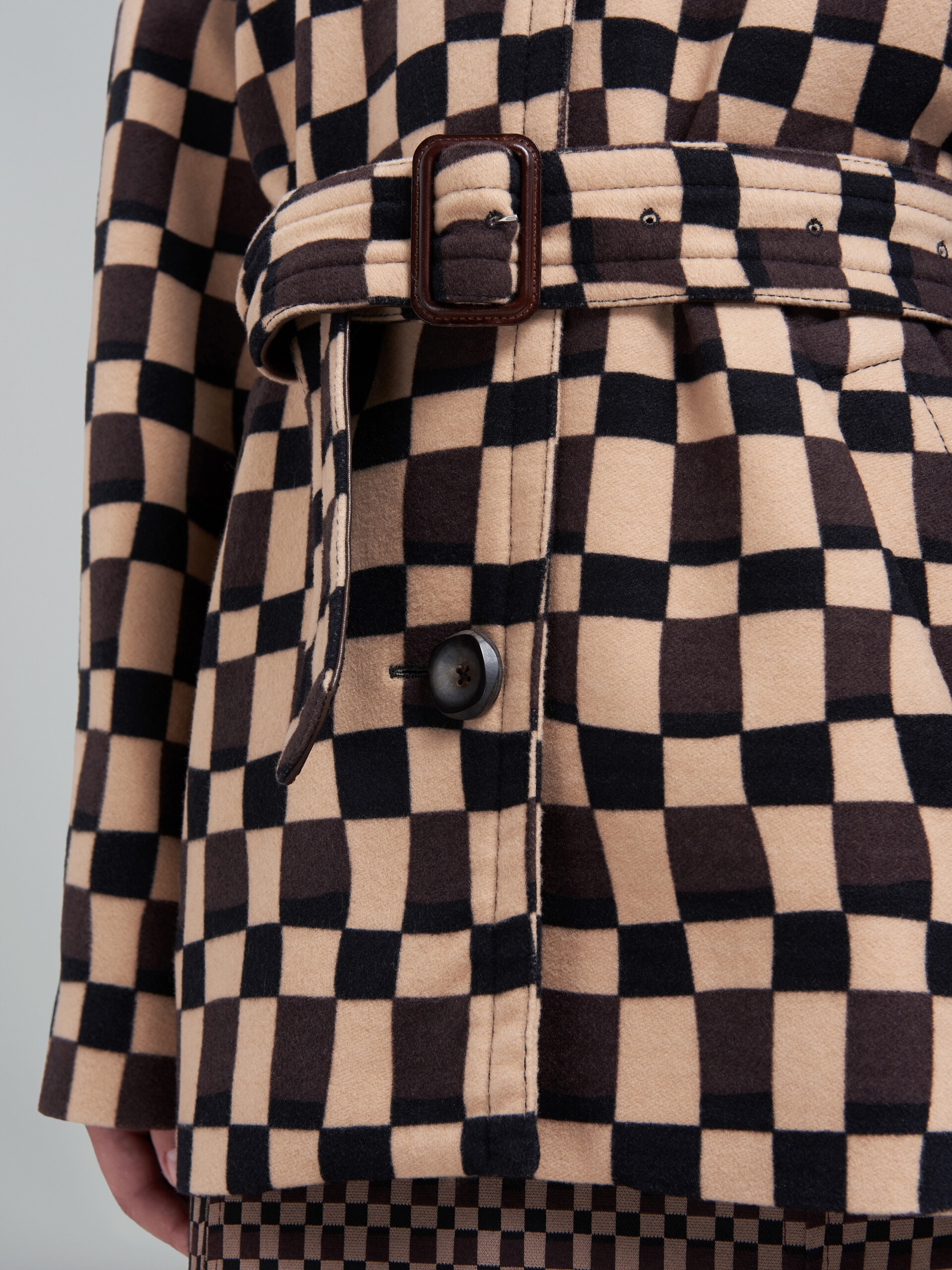 ICONIC DAMIER PRINT WOOL FELT JACKET - 5