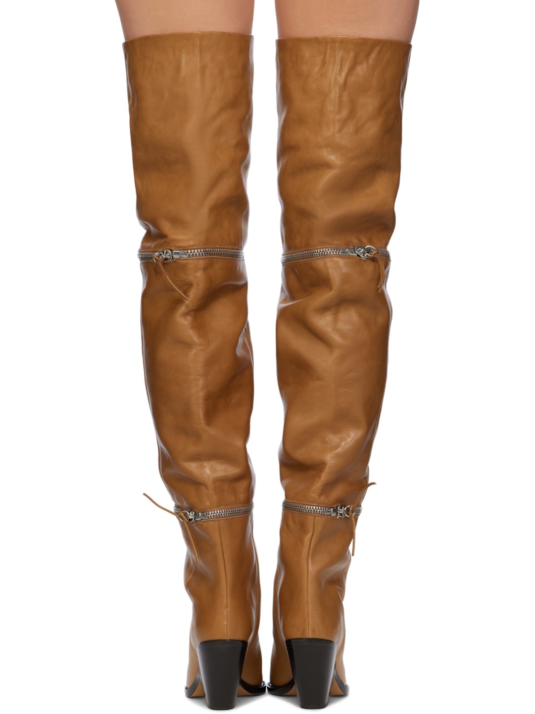 Tan Lelodie Tall Boots - 2