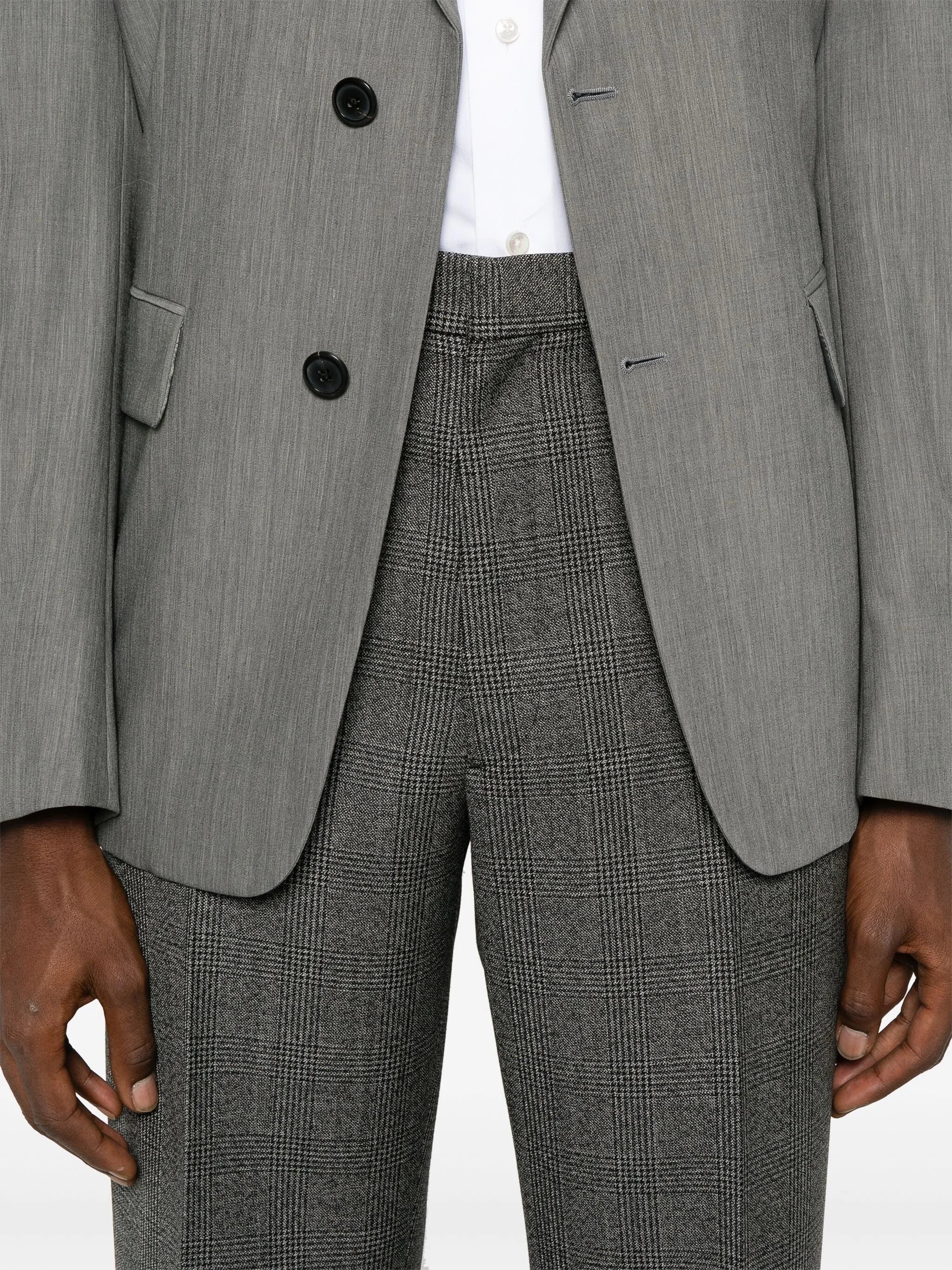 Houndstooth Wool Trousers - 3