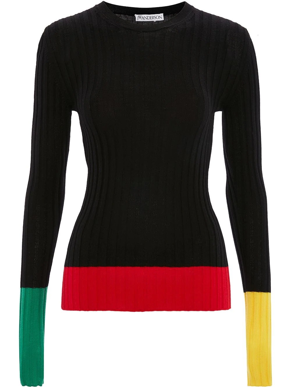 colour-block ribbed jumper - 1