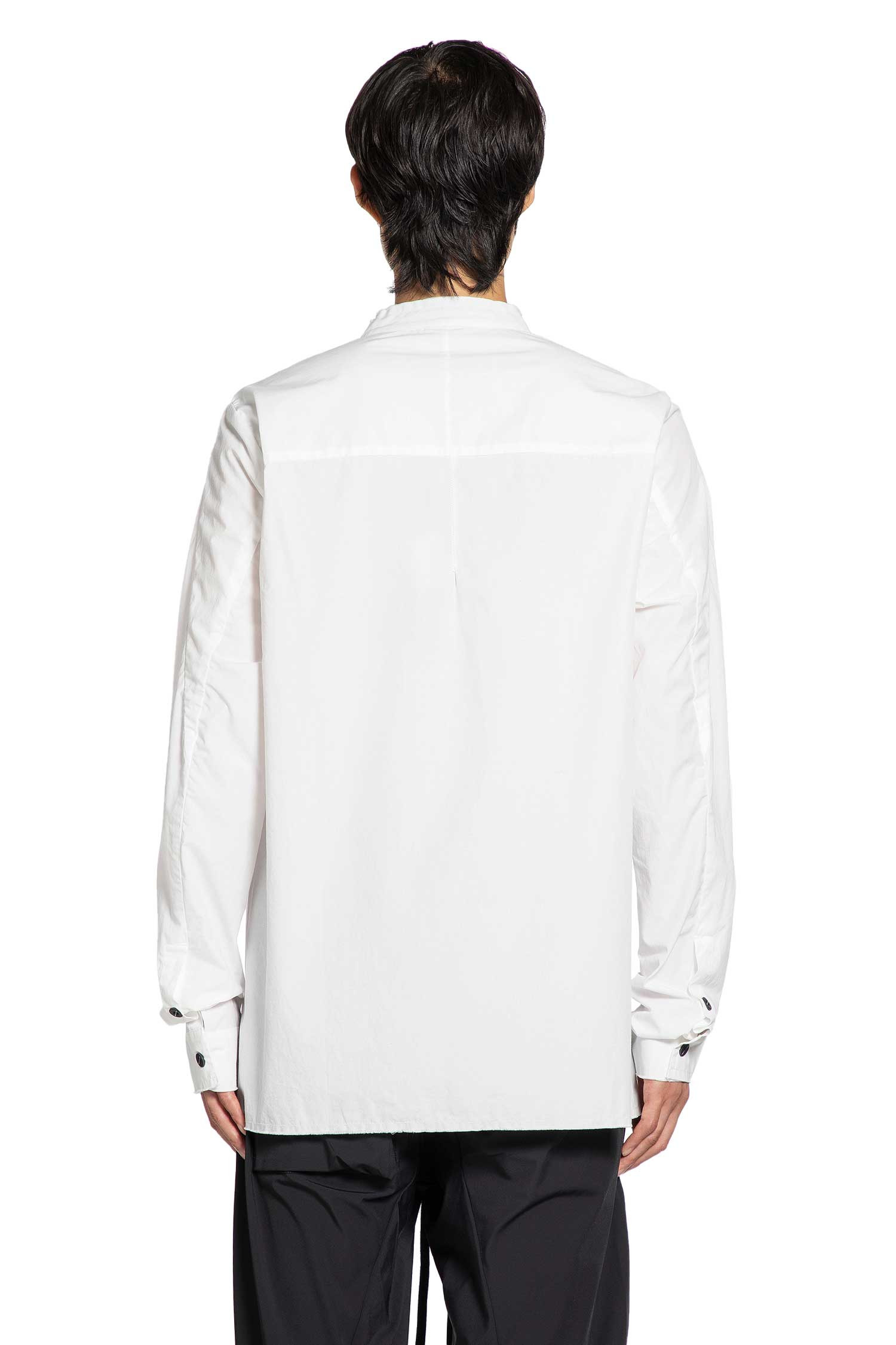 Cotton Poplin Stand Collar Shirt - 3