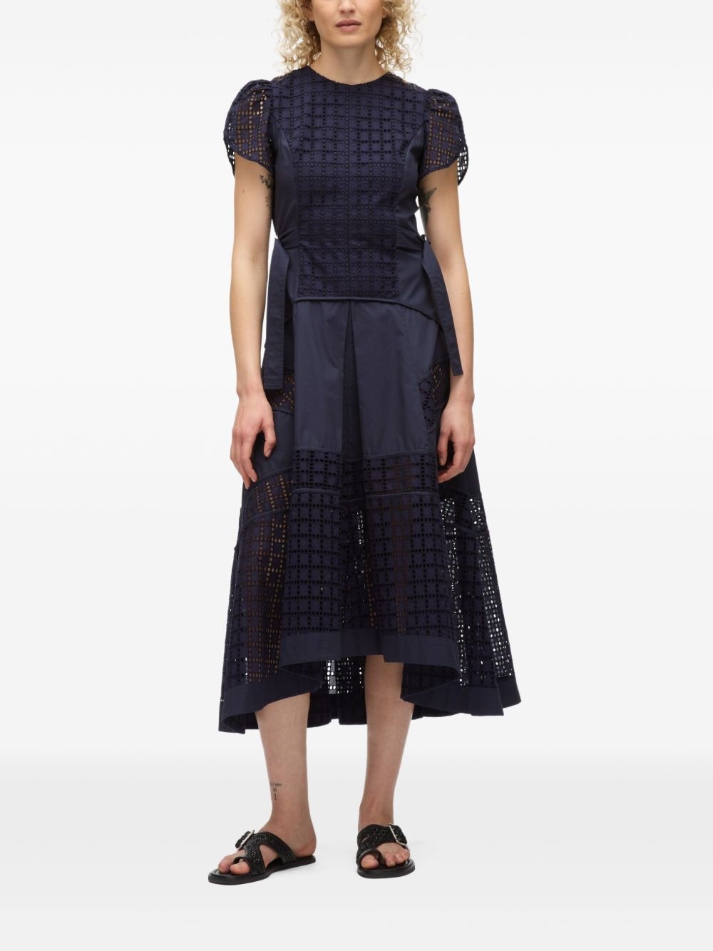 broderie anglaise tulip dress - 2
