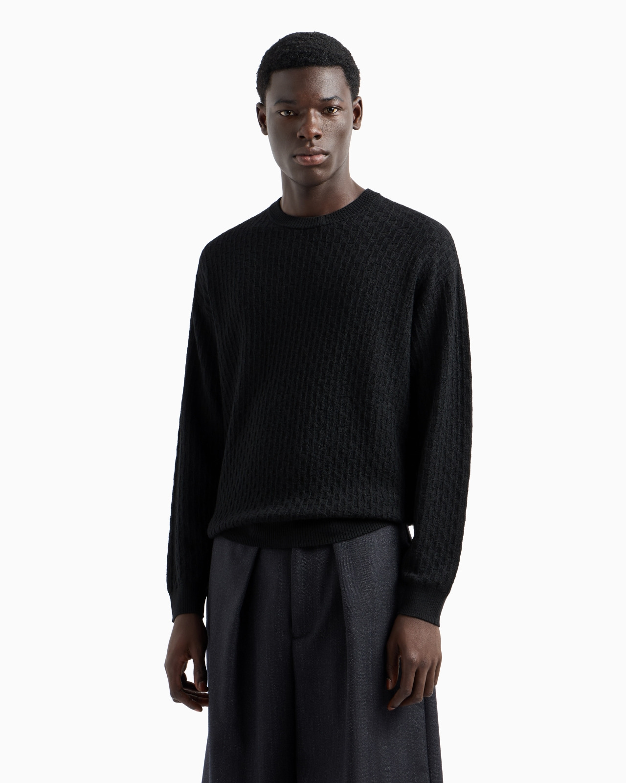 Tuck-stitch virgin wool jumper - 2