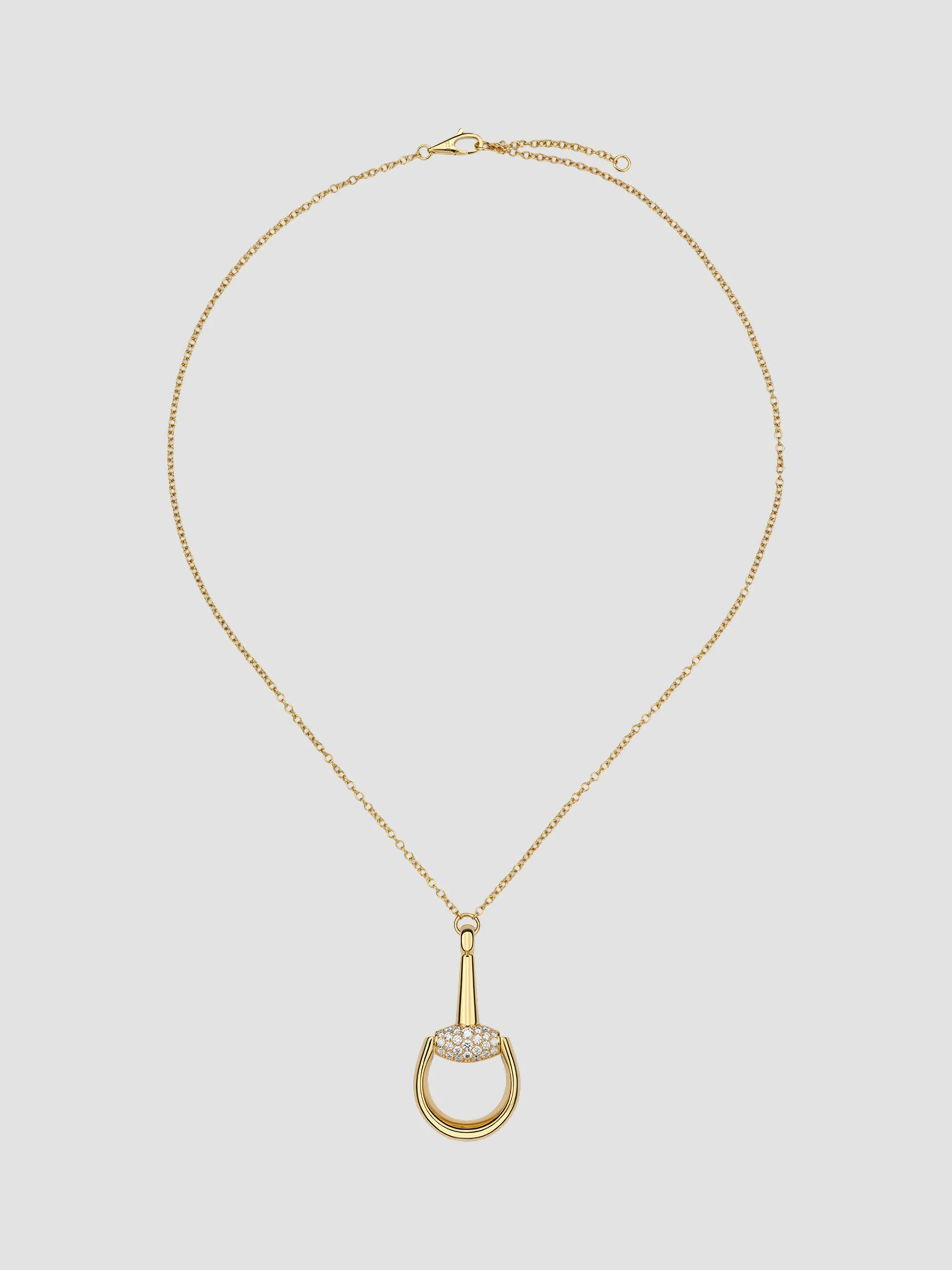 Women's Horsebit 18K Yellow Gold & 0.21 TCW Diamond Pendant Necklace - Yellow Gold - 1