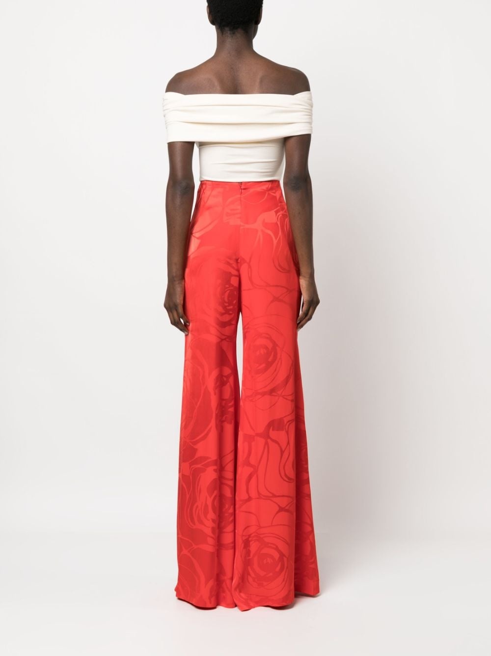Grotte floral-jacquard trousers - 4