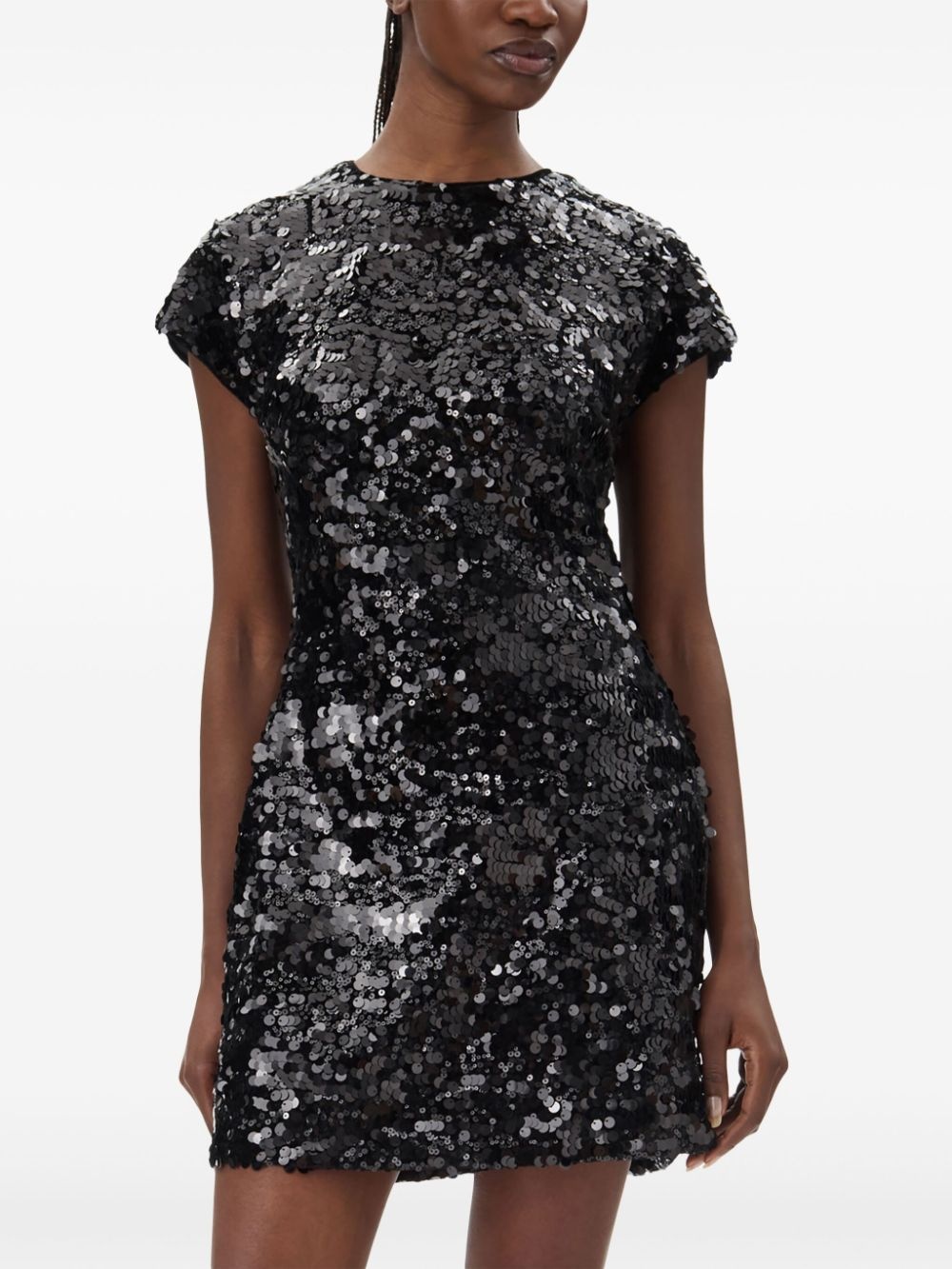 sequin-embellished mini dress - 5