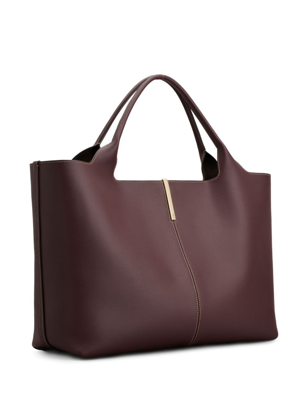 medium leather tote bag - 2