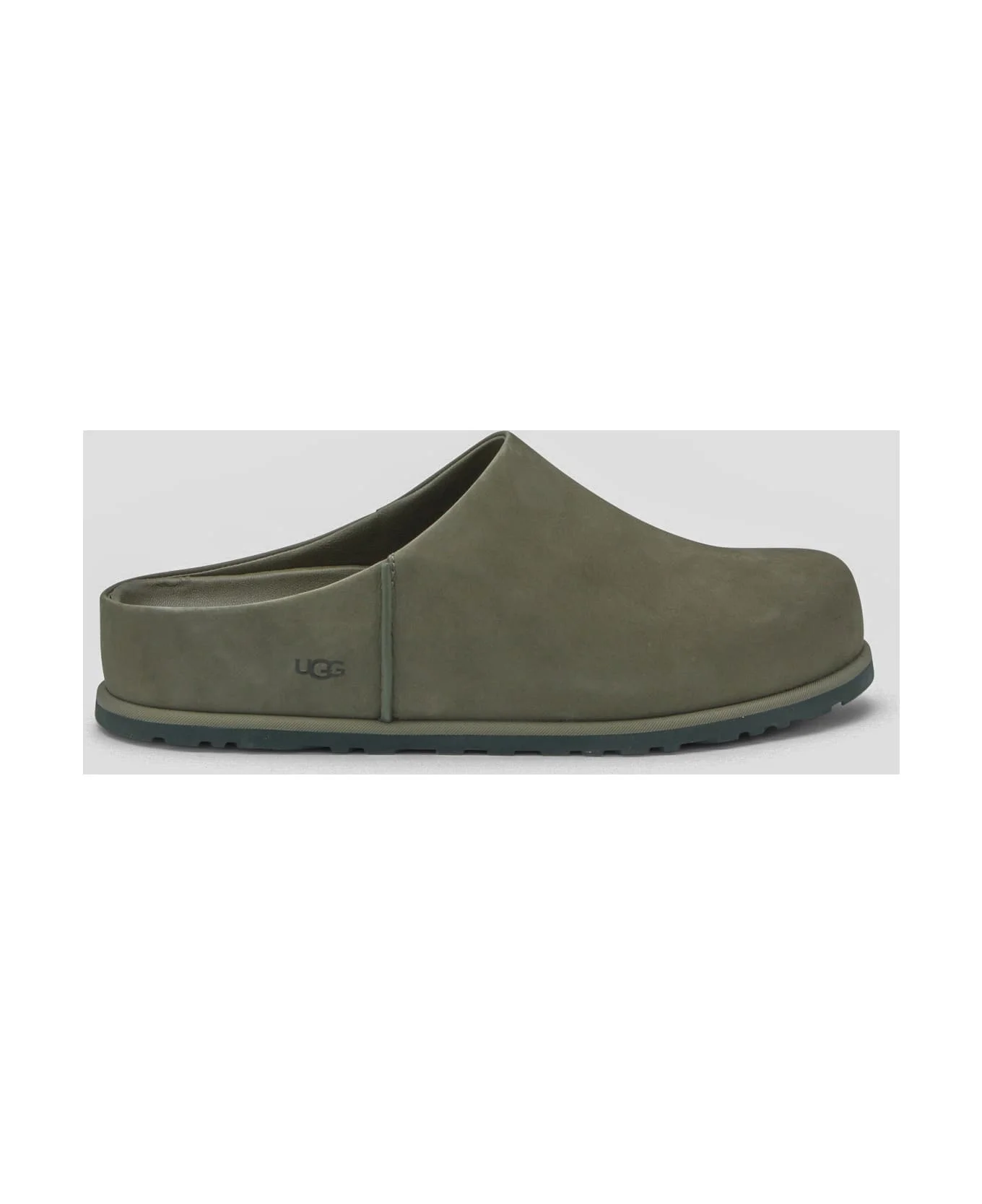 Burnt Olive Leather M Otzo Clog Flat - 1