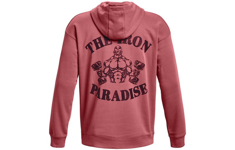 Under Armour Under Armour Project Rock Iron Paradise Heavyweight Terry Hoodie 'Beta Red' 1373562-600 outlook