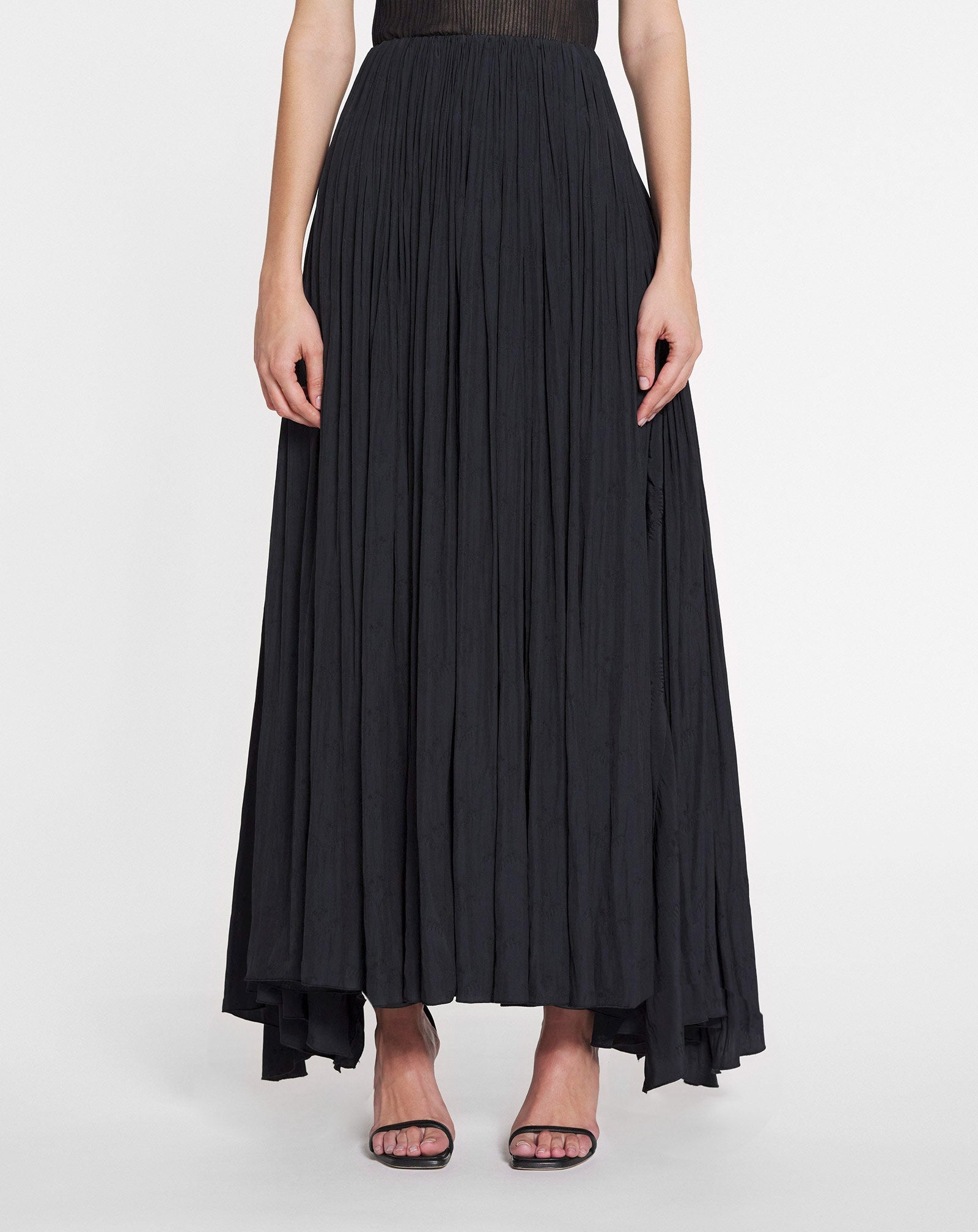 LONG PLEATED SKIRT - 3