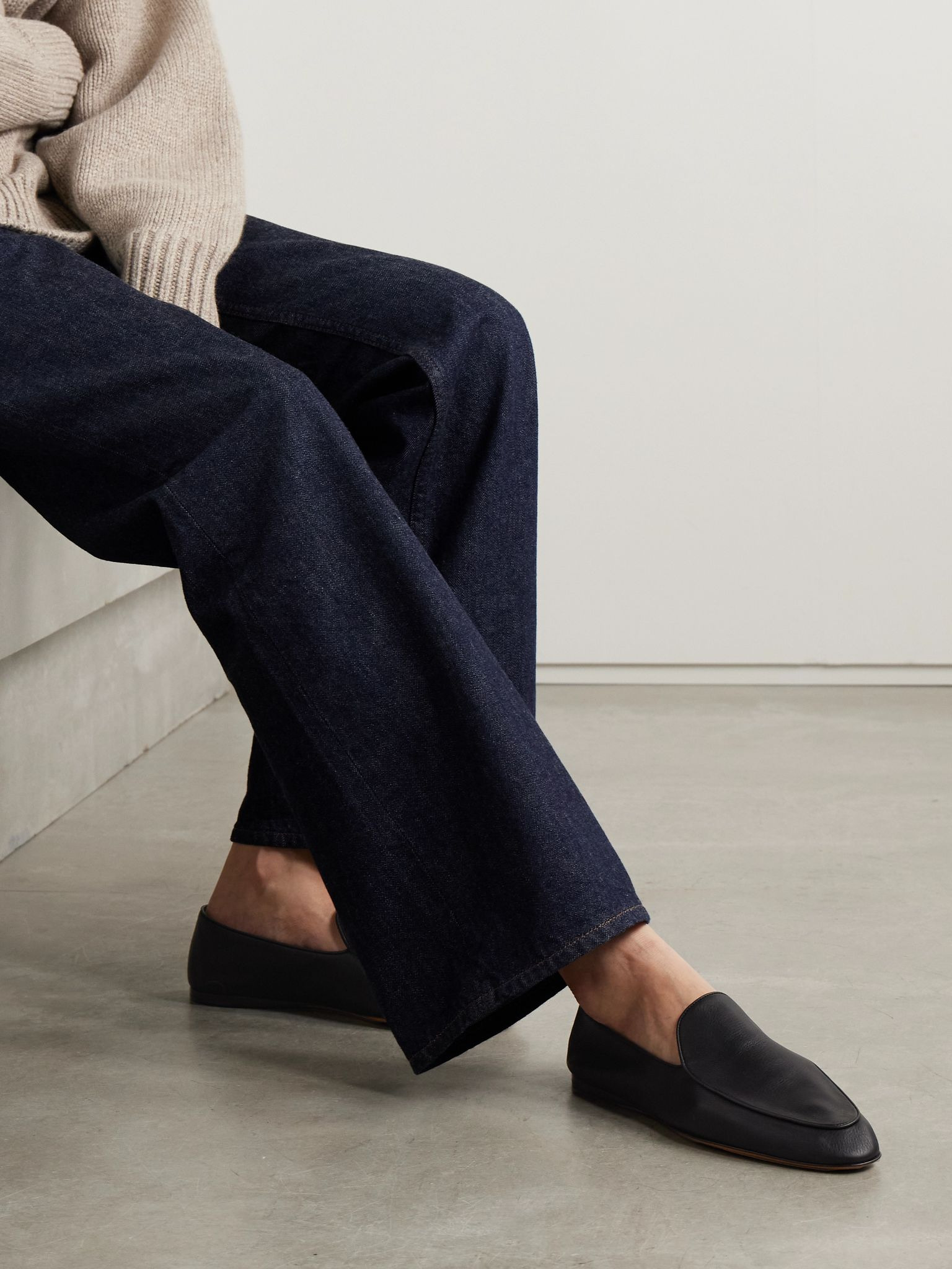 Hereditas textured-leather loafers Black - 2