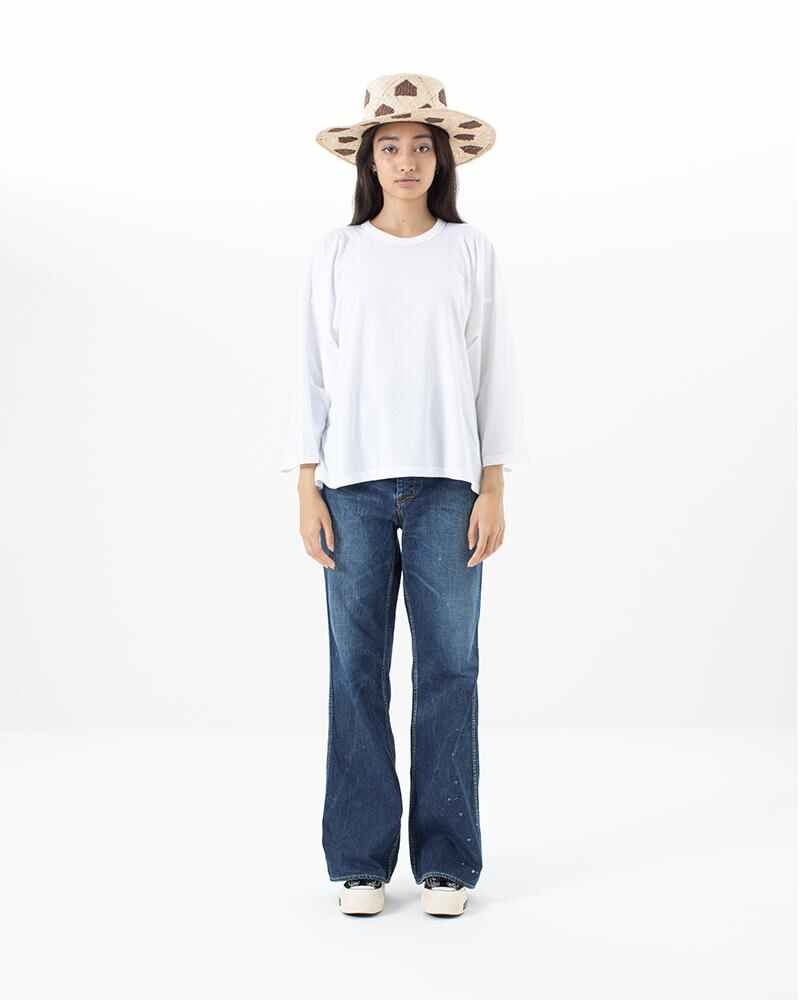 STRAW BOATER HAT W ONE COLOR - 2