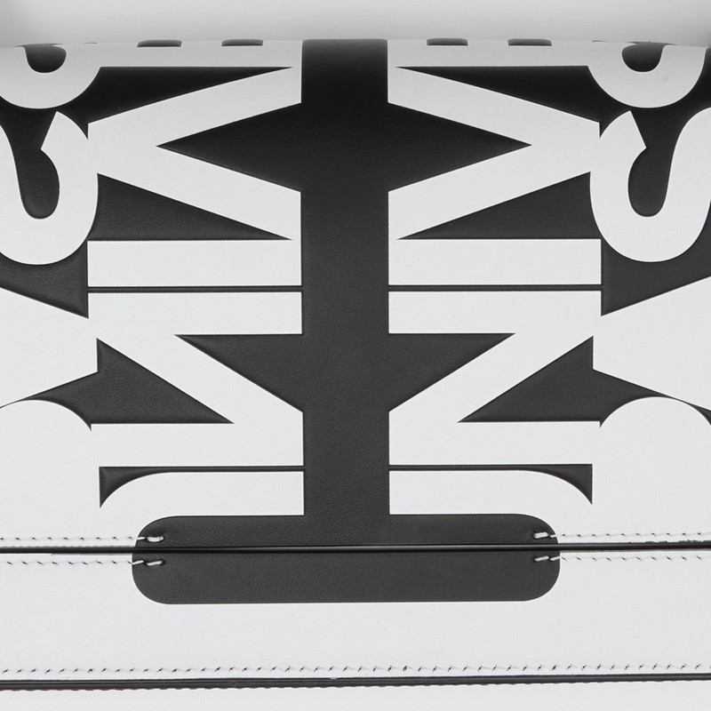 Burberry Slogan Print Leather Crossbody Bag outlook