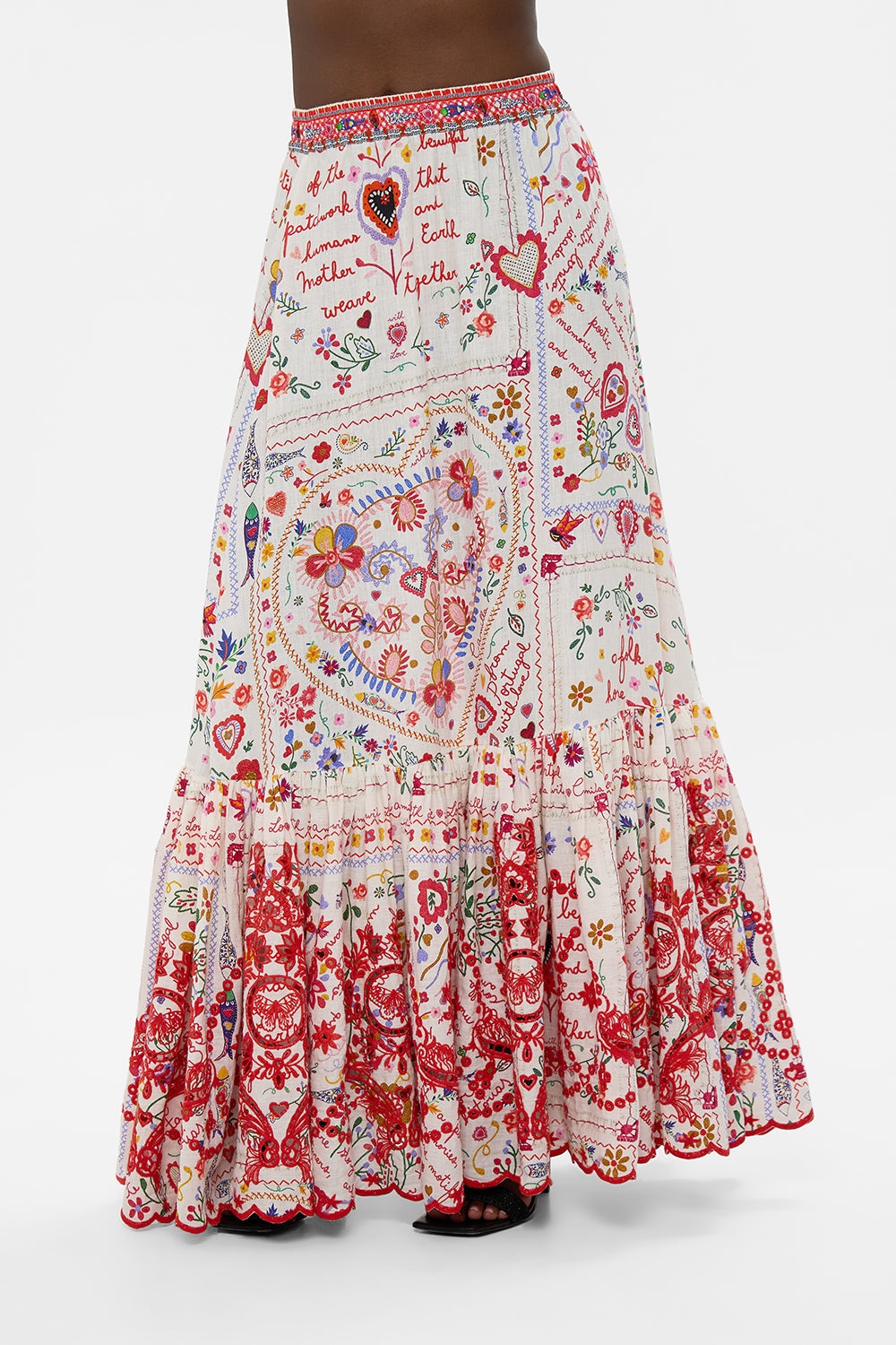MAXI SKIRT WITH RUFFLE HEM - 5