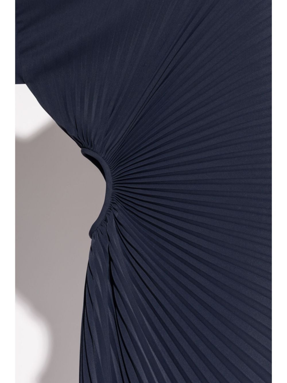 pleated long-sleeve dress - 5
