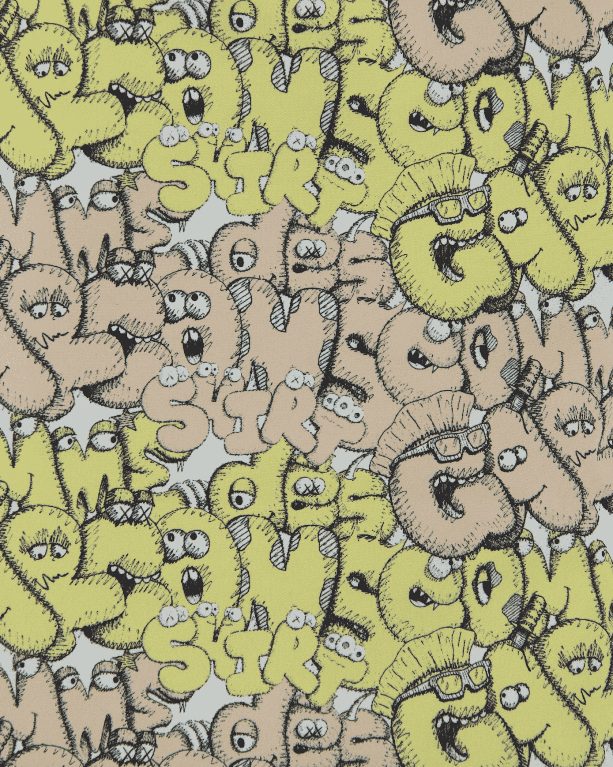 KAWS Drawstring Bag Yellow - 6