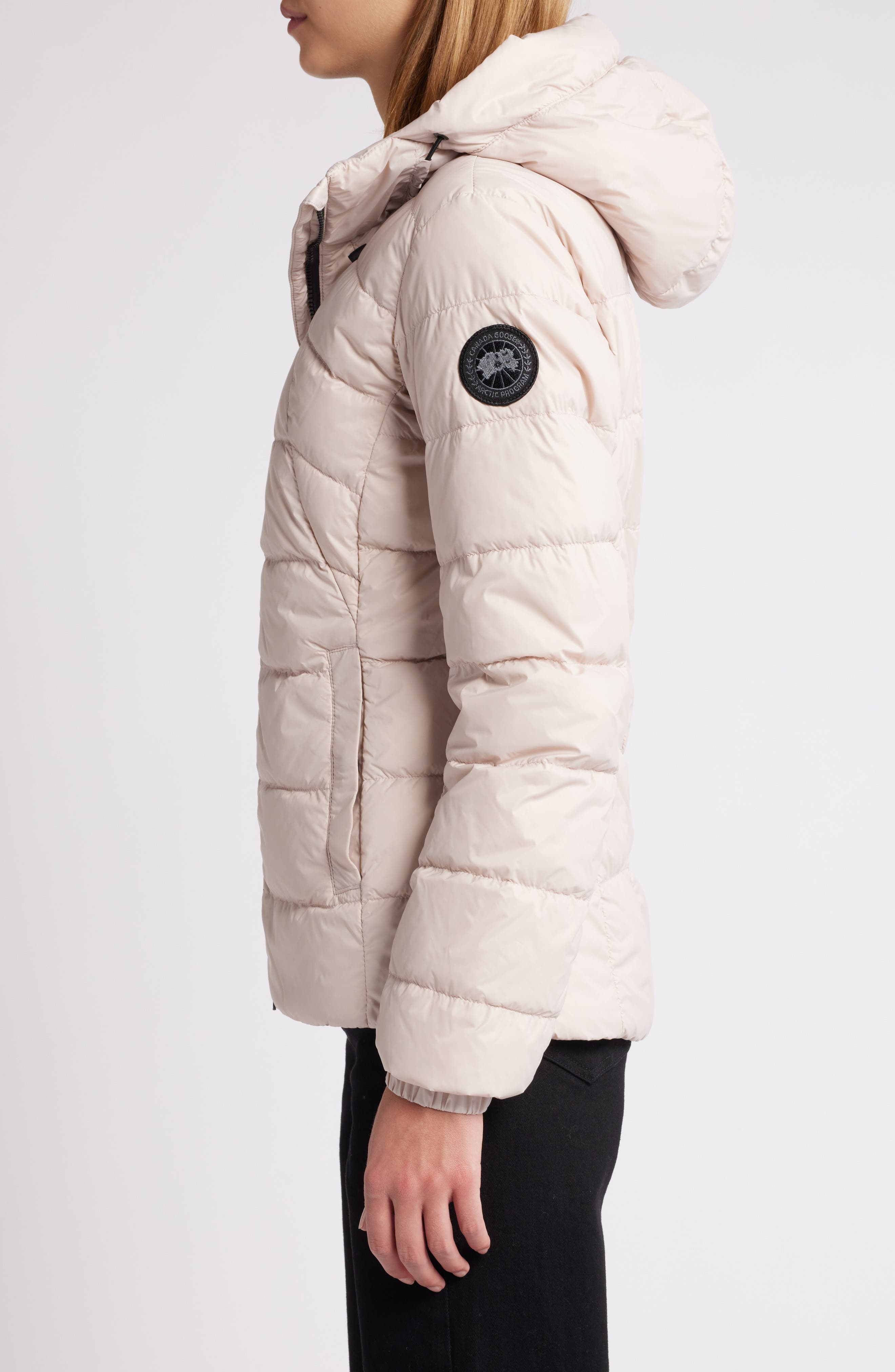 Canada Goose Abbott Hooded 750 Fill Power Down Jacket in Lucent Rose at Nordstrom - 3