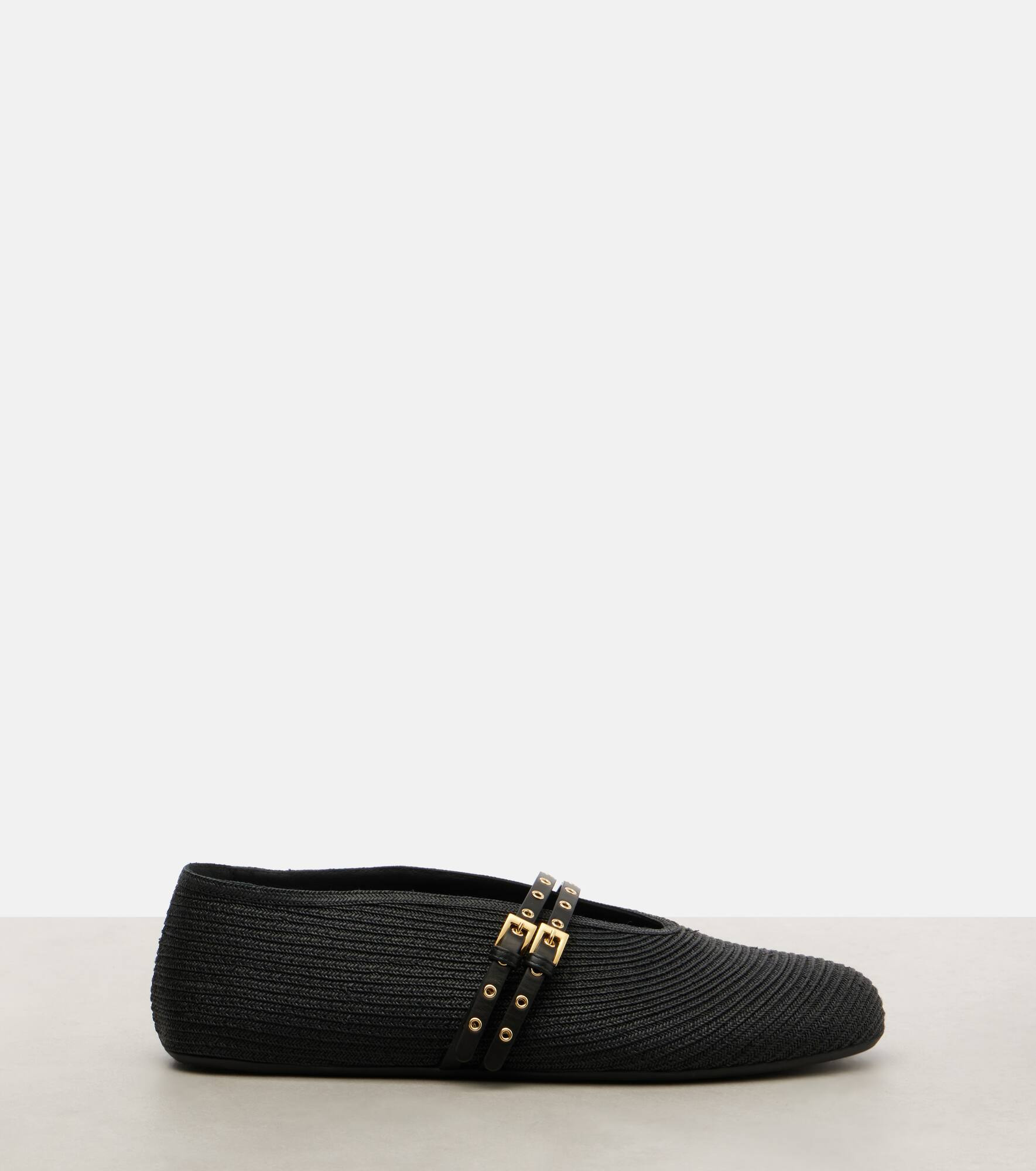 Leather-trimmed ballet flats - 4