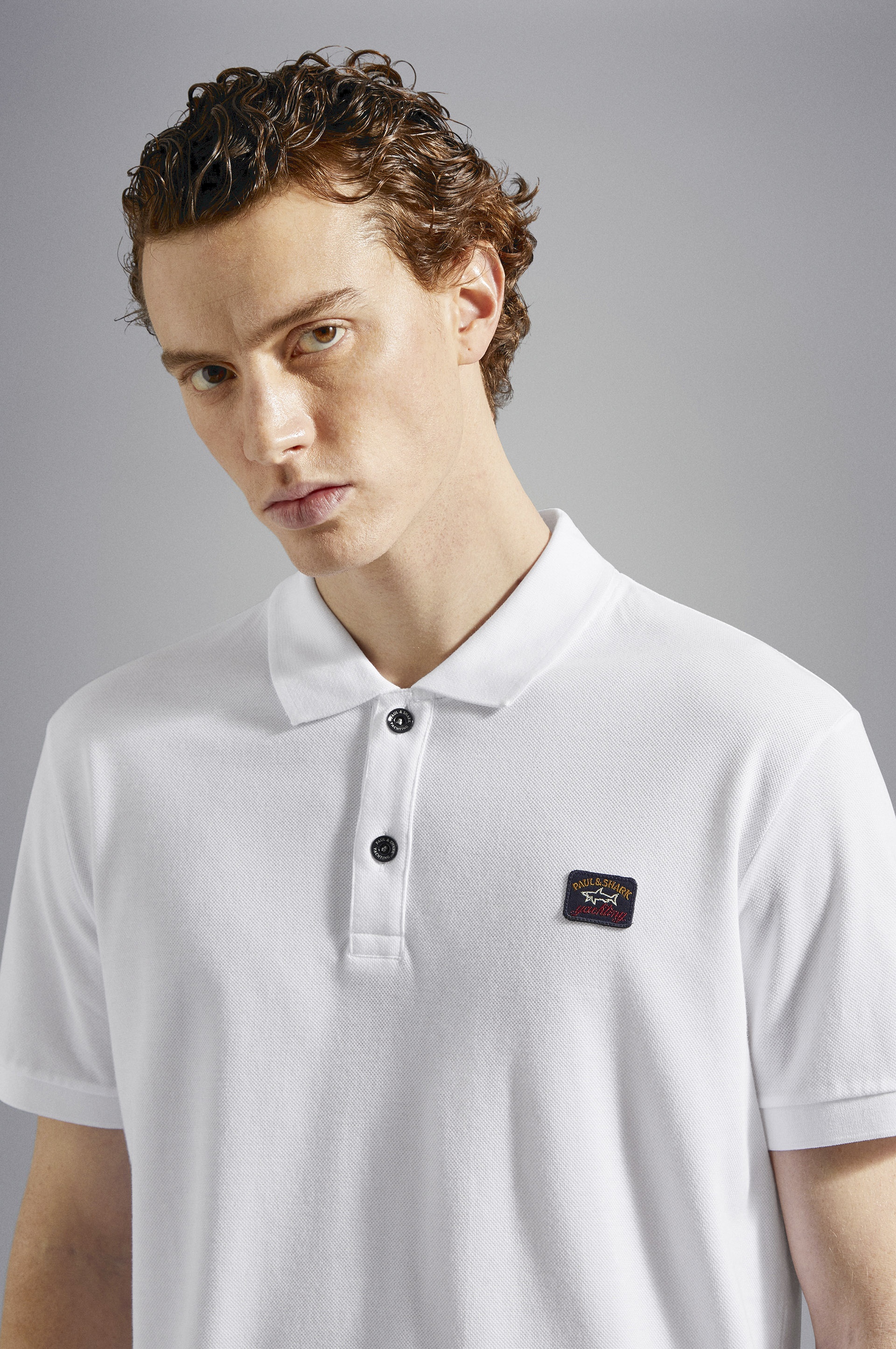 COTTON PIQUÉ POLO WITH ICONIC BADGE - 4