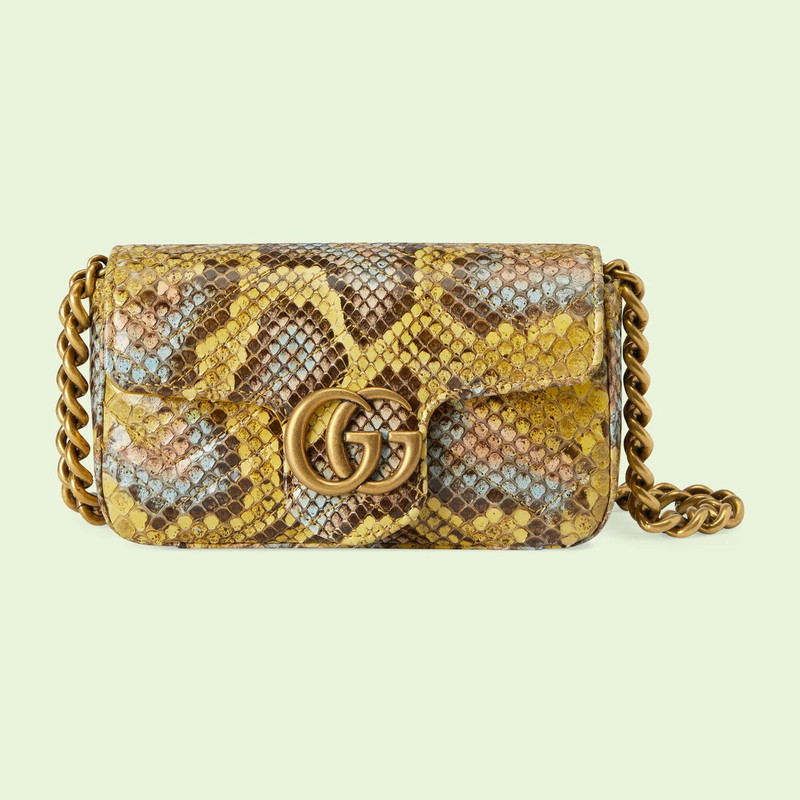 GG Marmont python belt bag 1