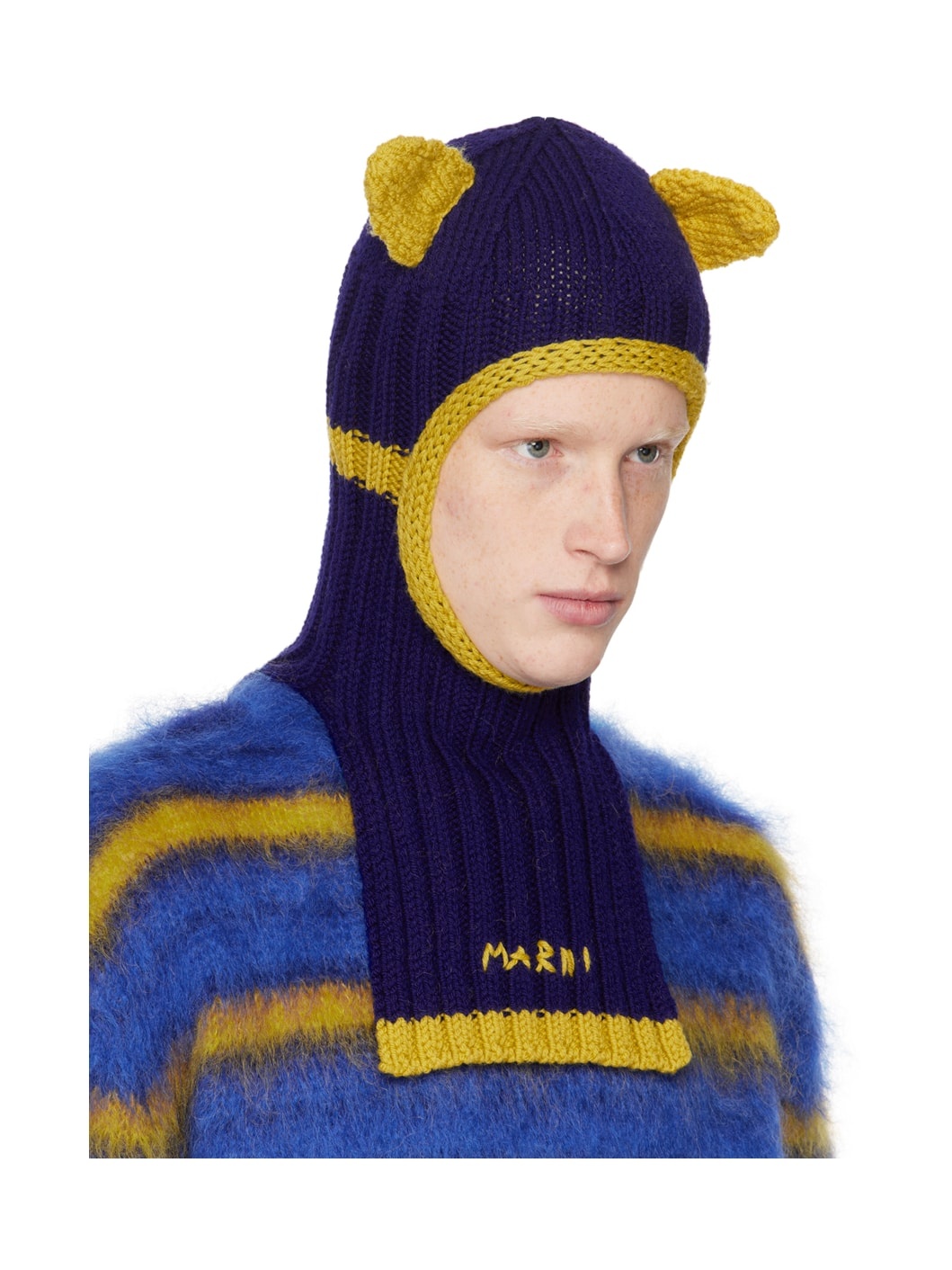 Blue & Yellow Ears Balaclava - 4