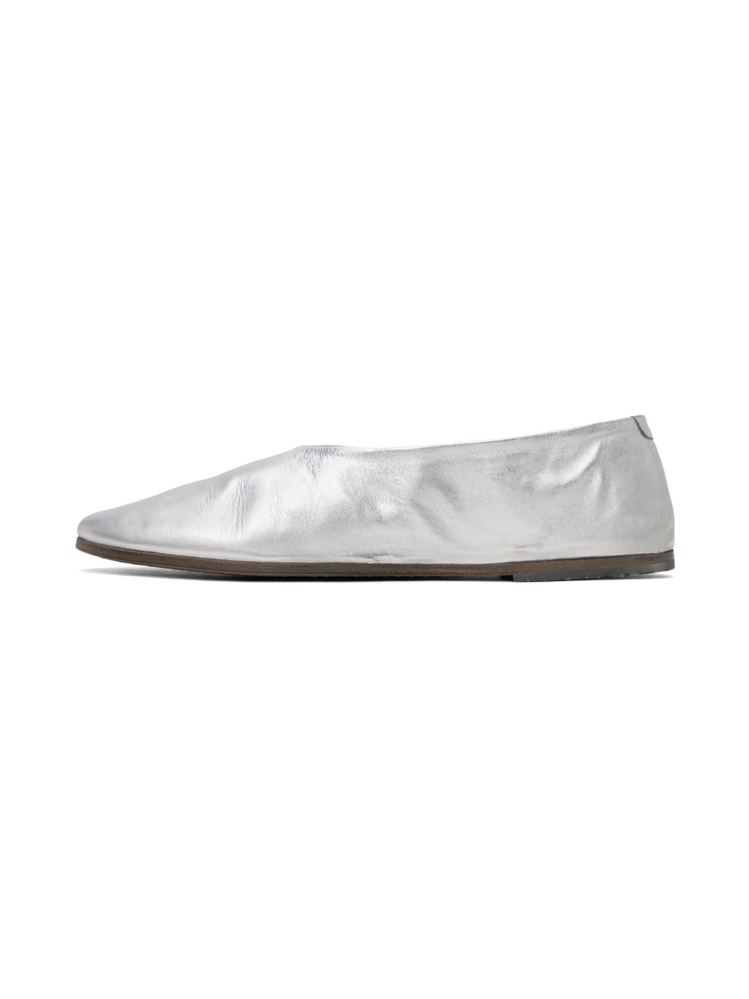 Silver Coltellaccio Ballerina Flats - 3