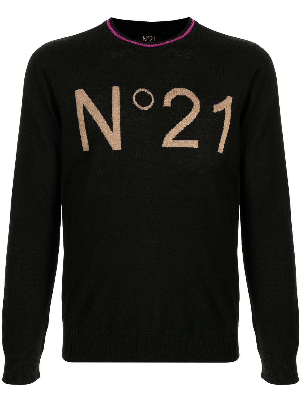 logo-knit jumper - 1